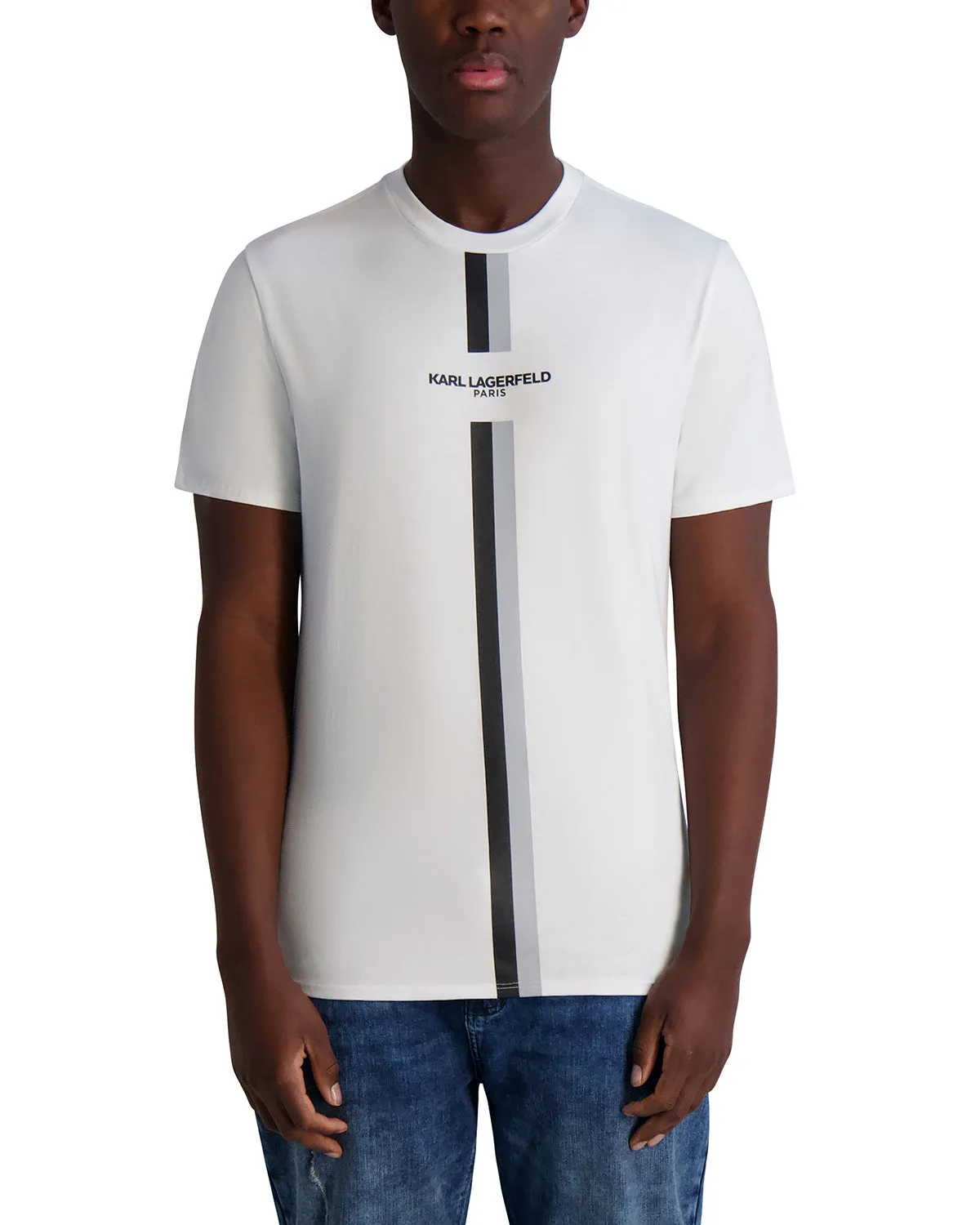 RACING STRIPE LOGO TEE sold by Karl Lagerfeld Paris