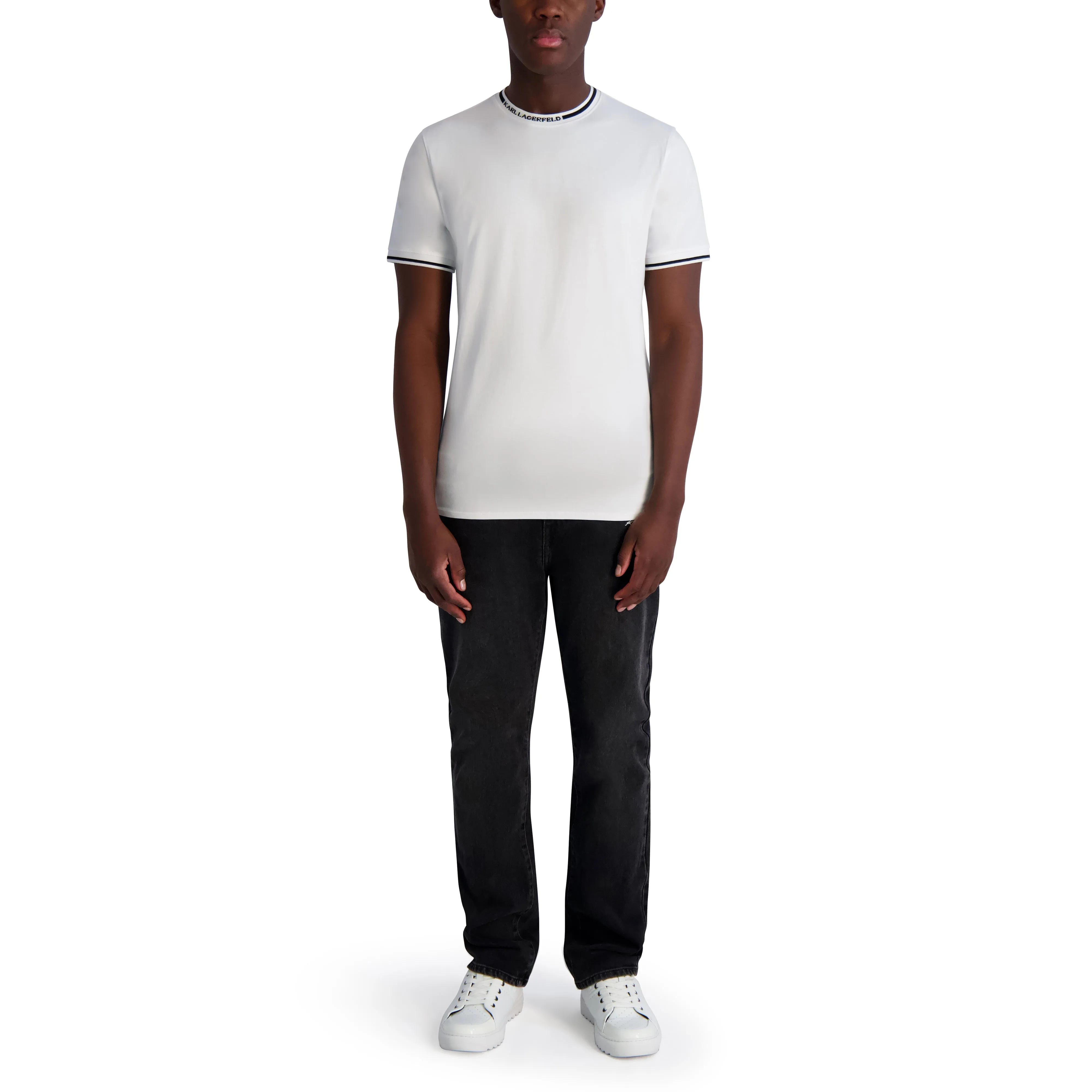 T-SHIRT WITH LOGO COLLAR sold by Karl Lagerfeld Paris product image thumbnail 4