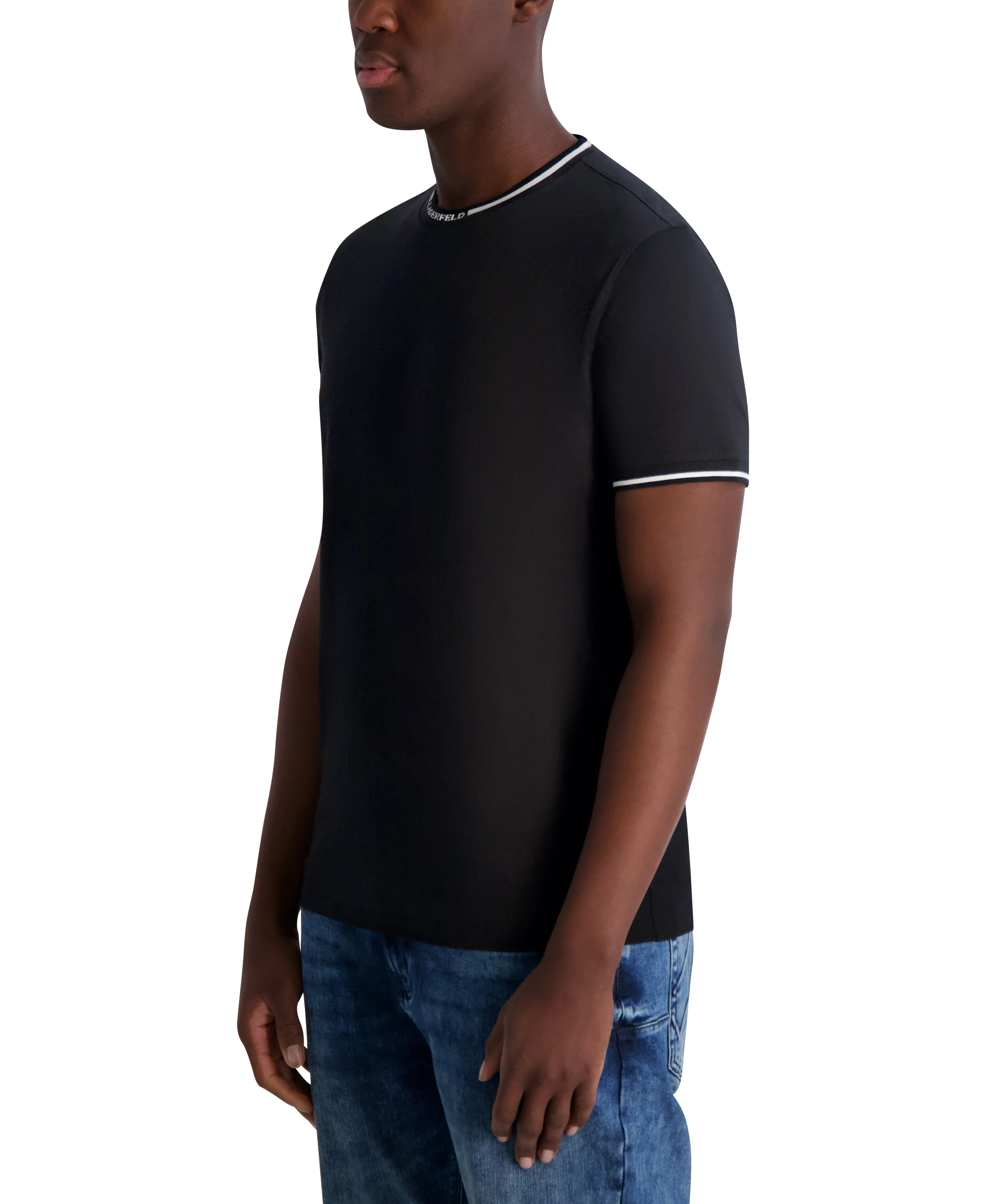 T-SHIRT WITH LOGO COLLAR sold by Karl Lagerfeld Paris product image thumbnail 3