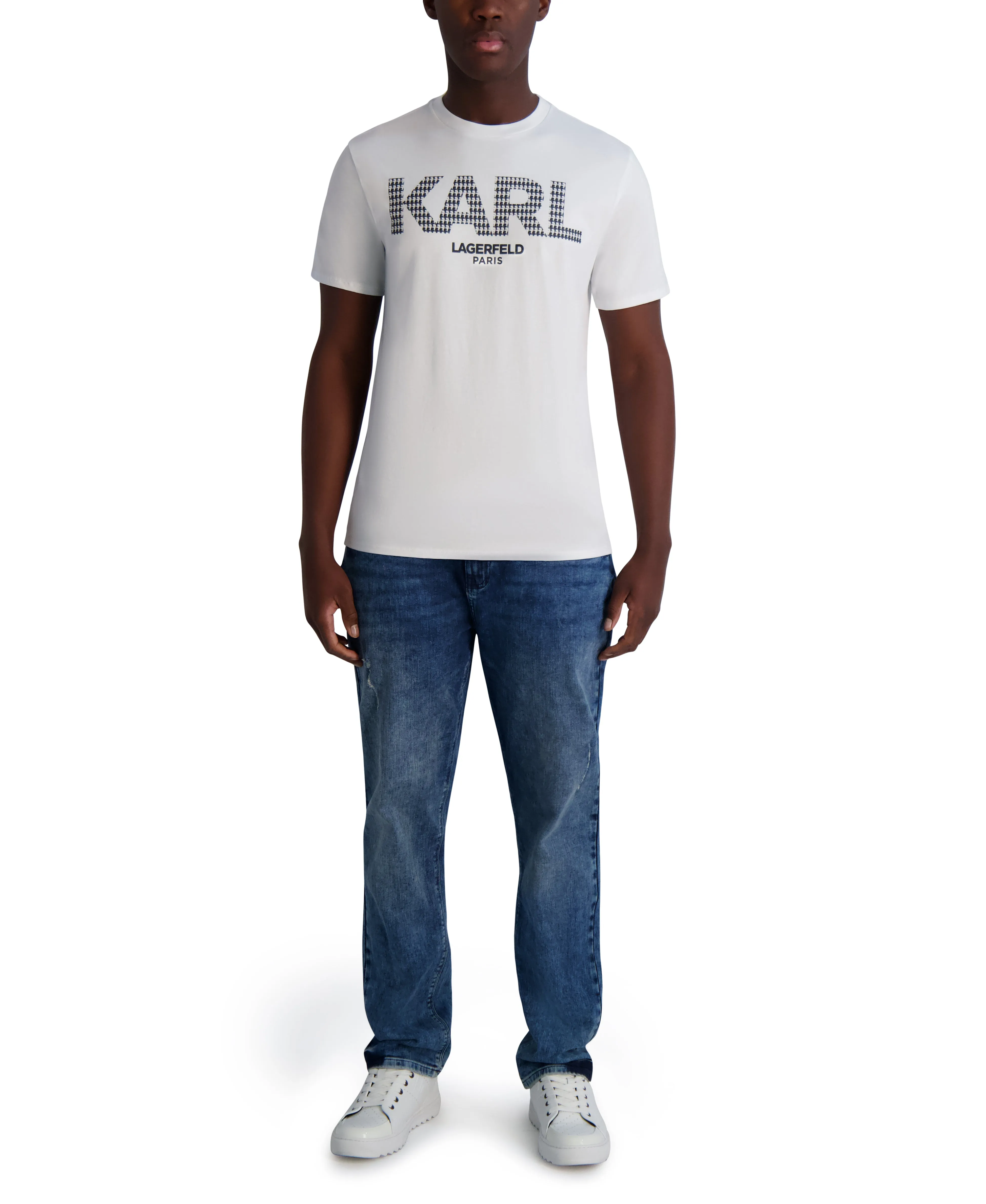 COLOR BLOCKED LOGO TEE sold by Karl Lagerfeld Paris product image thumbnail 4