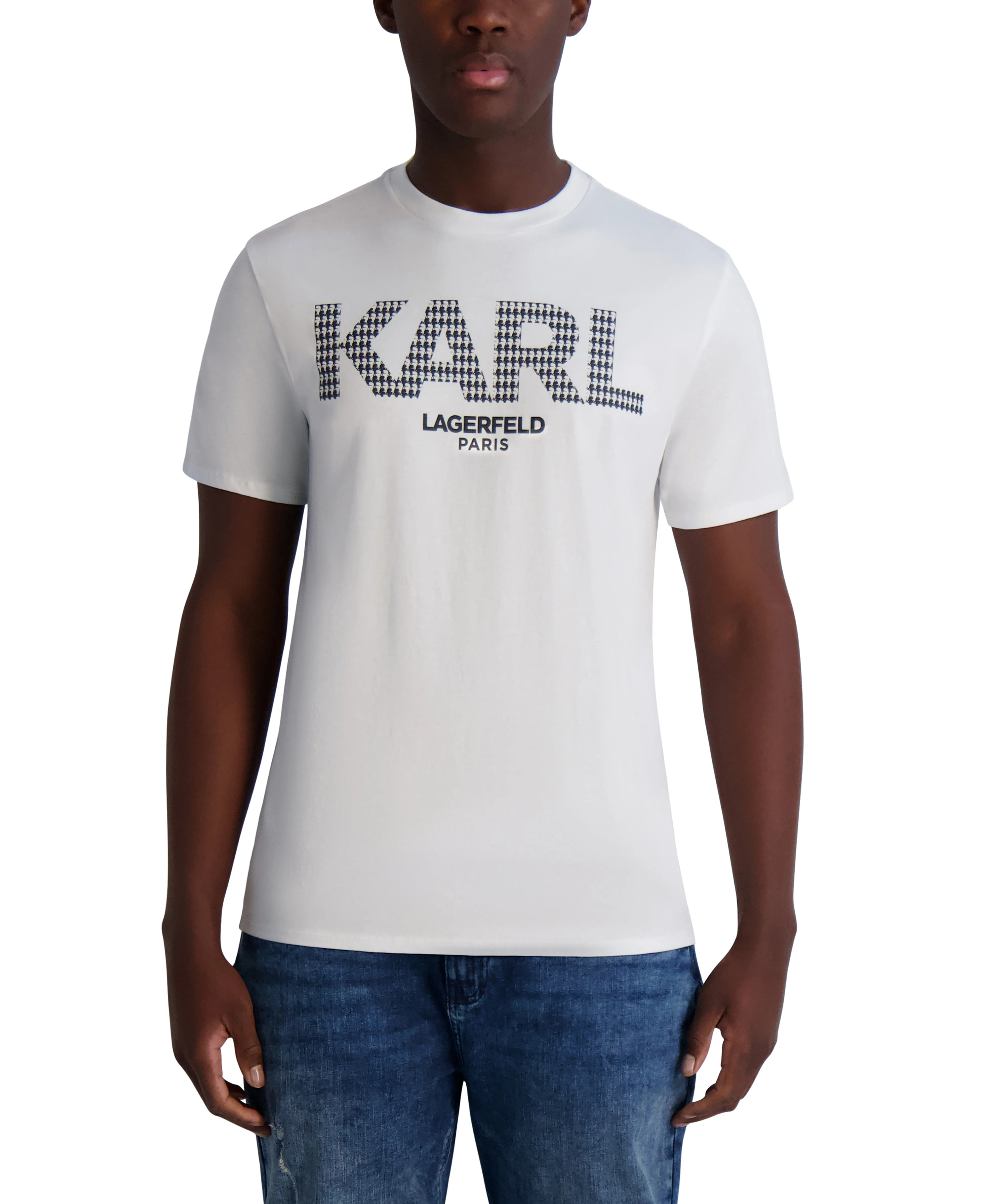 COLOR BLOCKED LOGO TEE sold by Karl Lagerfeld Paris