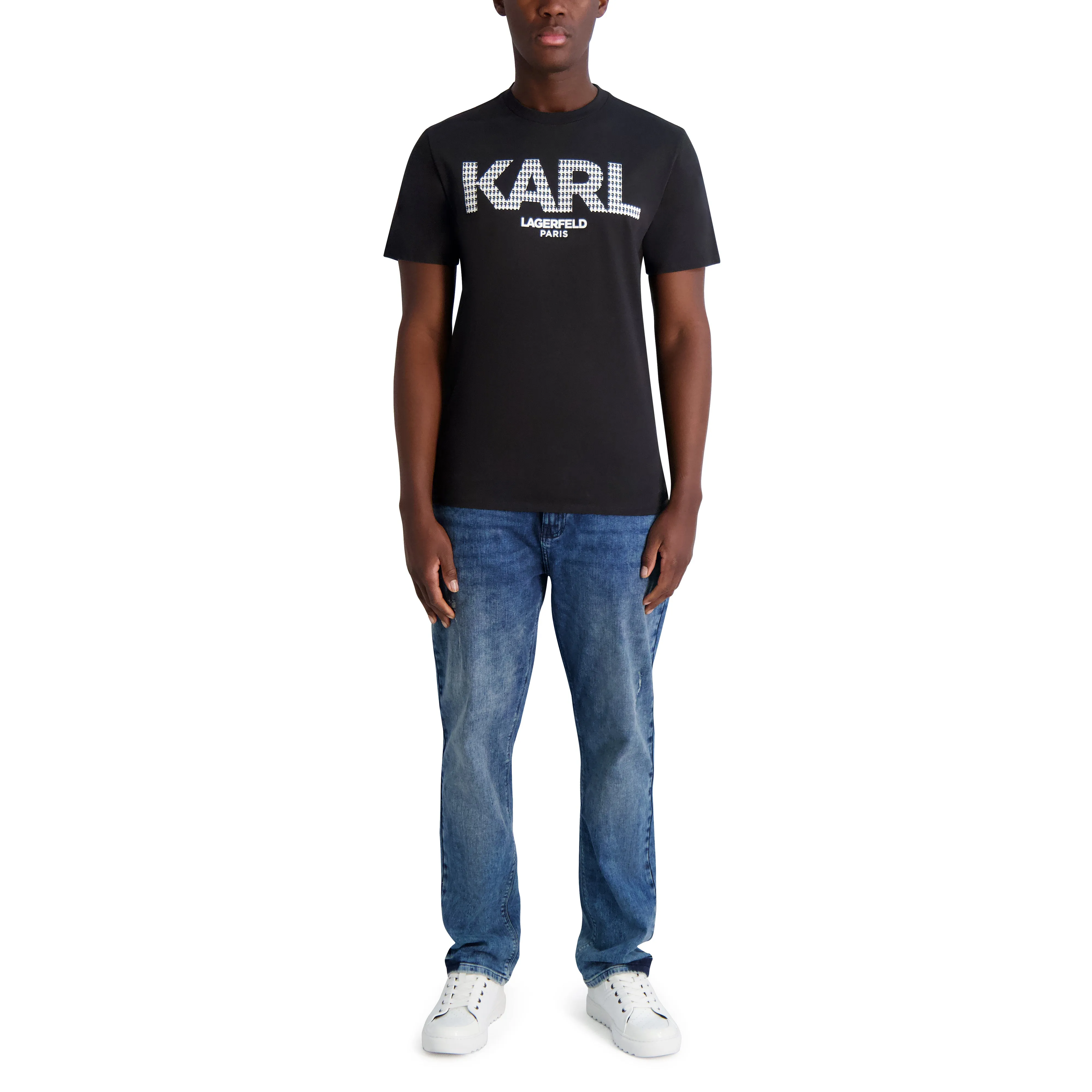 COLOR BLOCKED LOGO TEE sold by Karl Lagerfeld Paris product image thumbnail 4