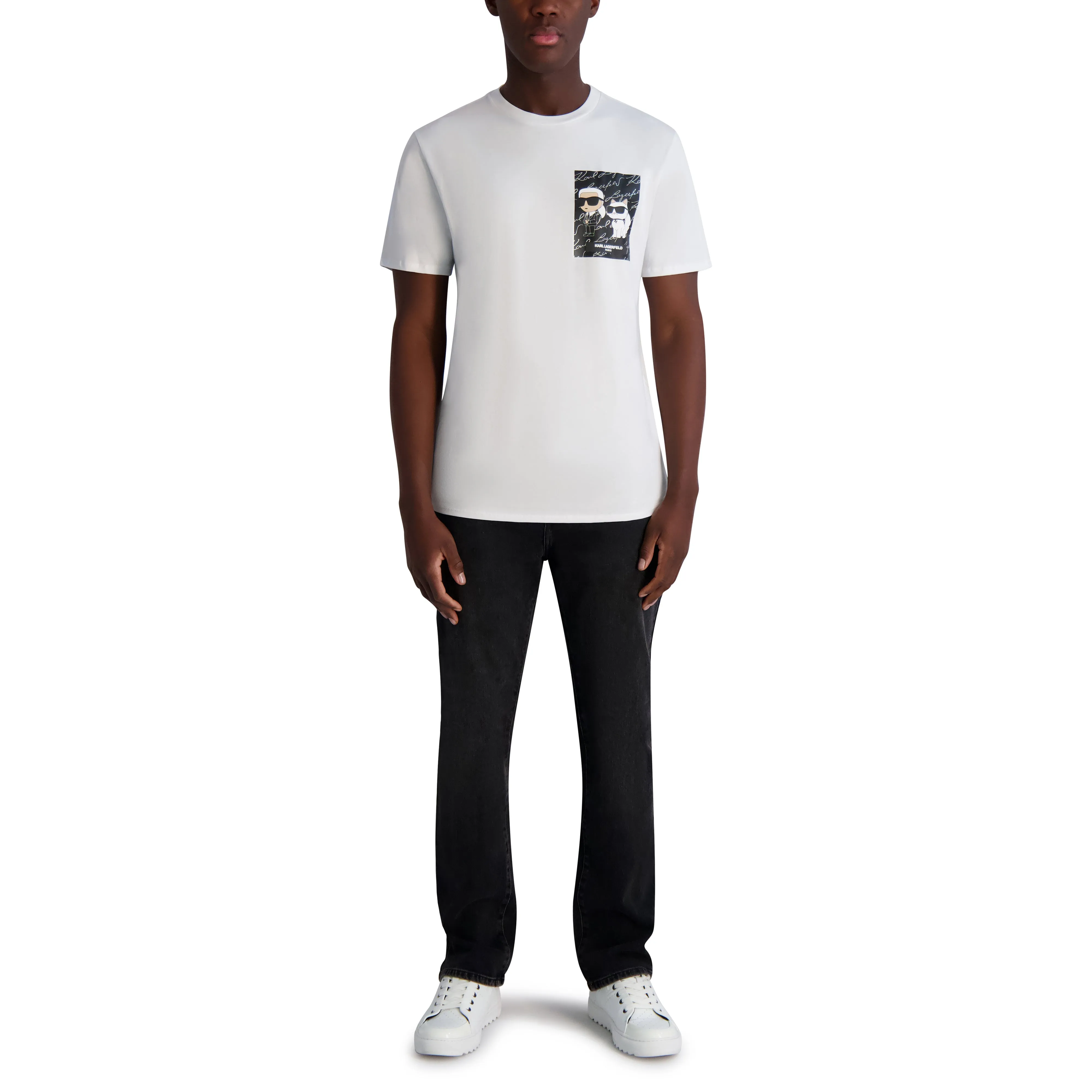 KARL & CHOUPETTE T-SHIRT WITH SIGNATURE sold by Karl Lagerfeld Paris product image thumbnail 4