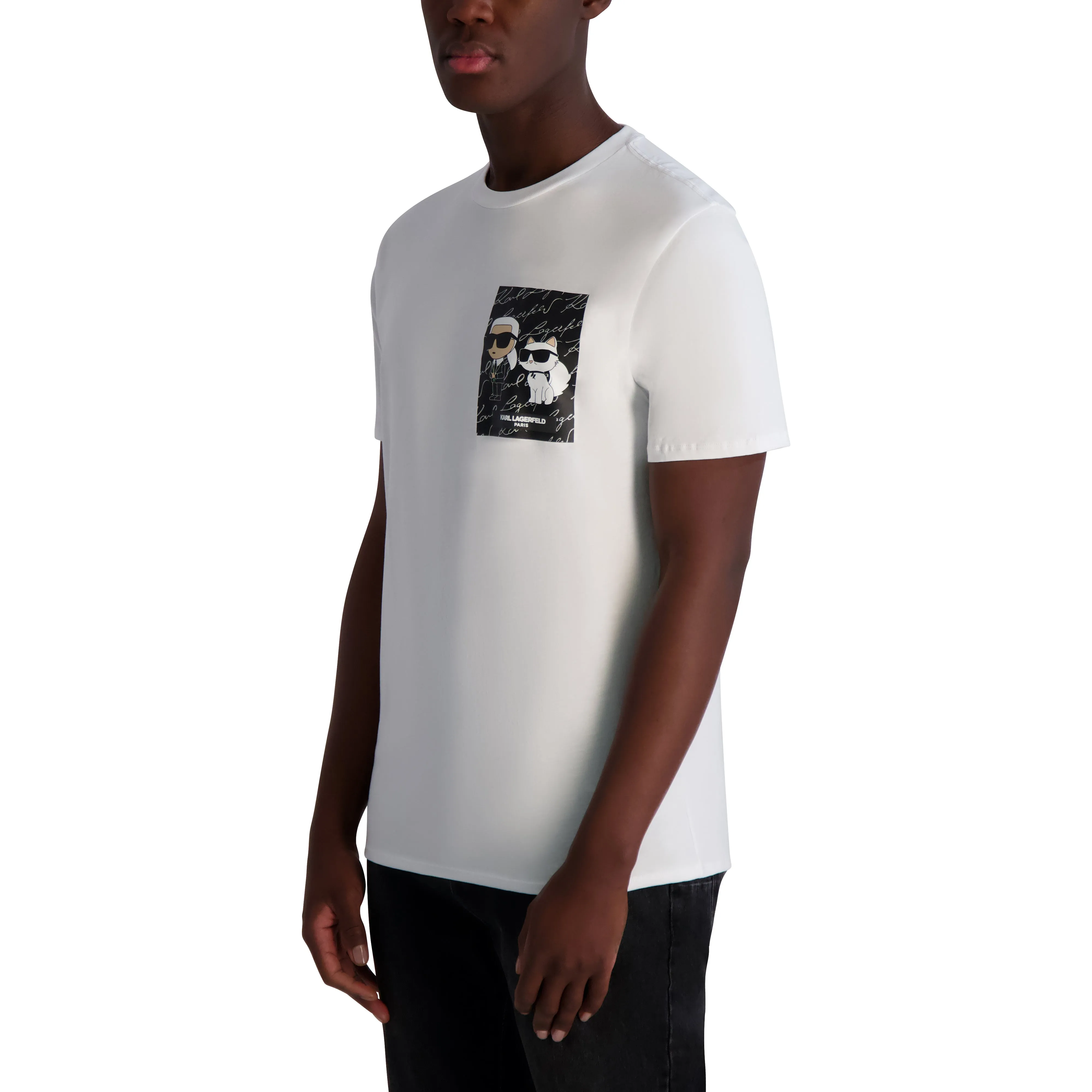 KARL & CHOUPETTE T-SHIRT WITH SIGNATURE sold by Karl Lagerfeld Paris product image thumbnail 3