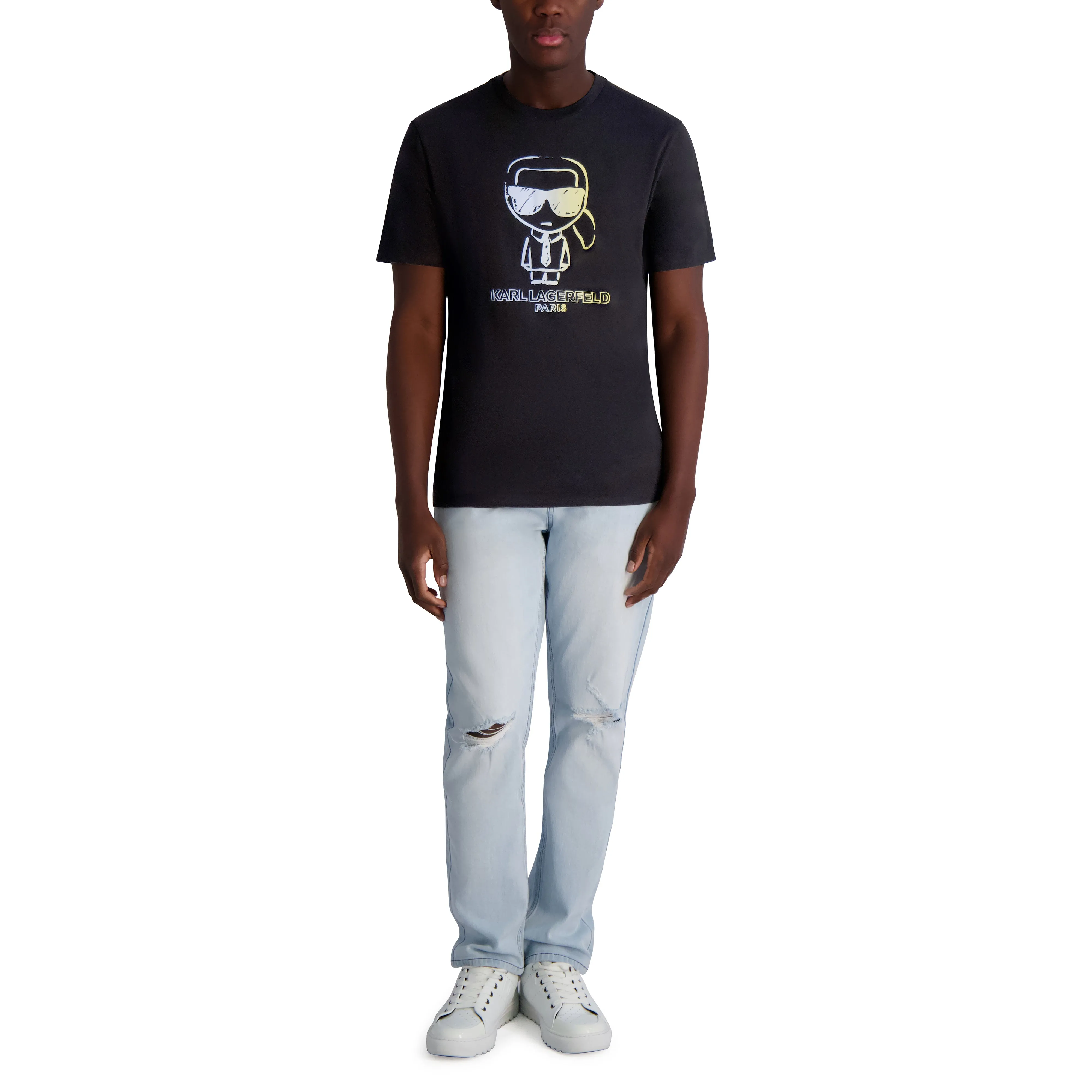 FADED KL CHARACTER T-SHIRT sold by Karl Lagerfeld Paris product image thumbnail 4