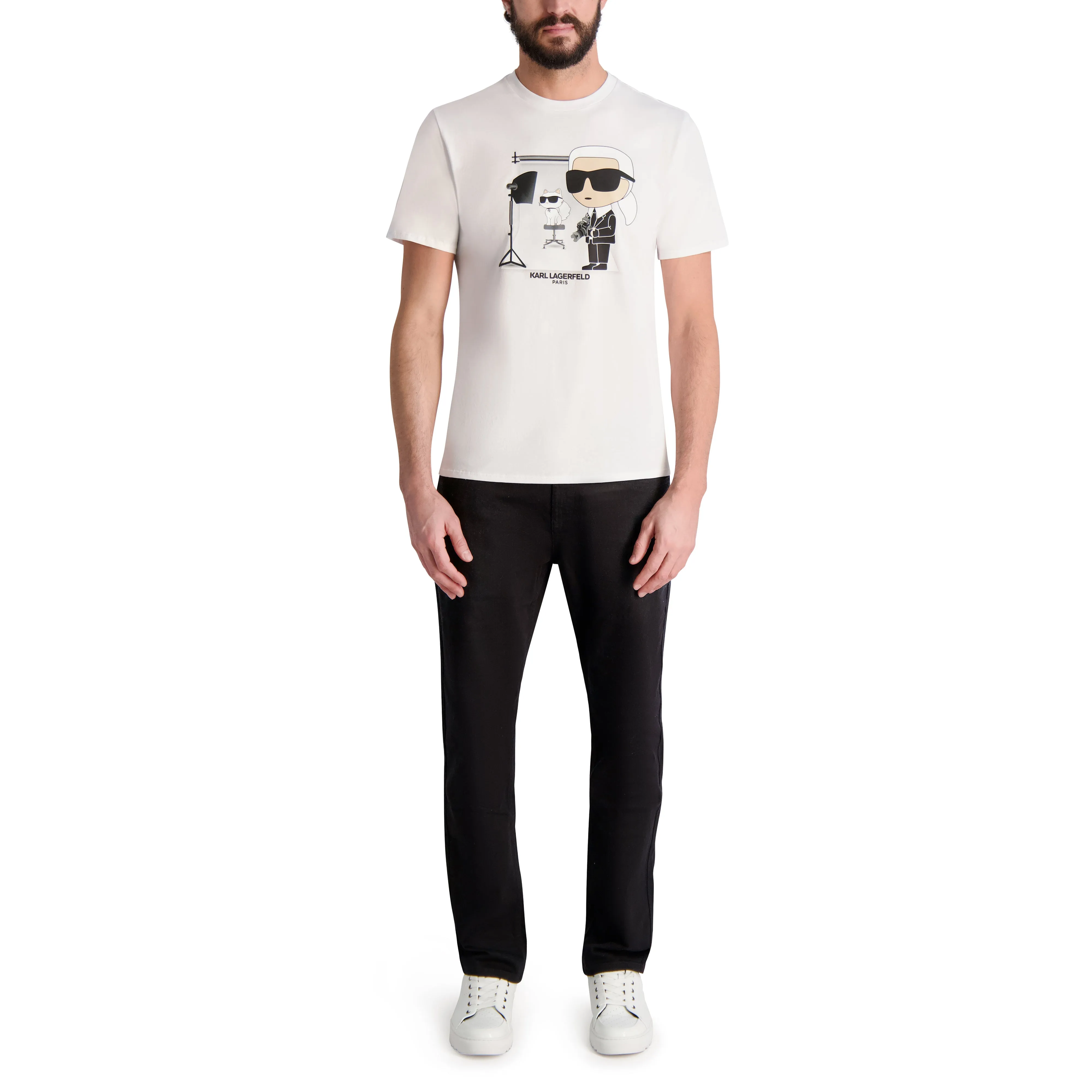 KARL & CHOUPETTE PHOTO T-SHIRT sold by Karl Lagerfeld Paris product image thumbnail 4