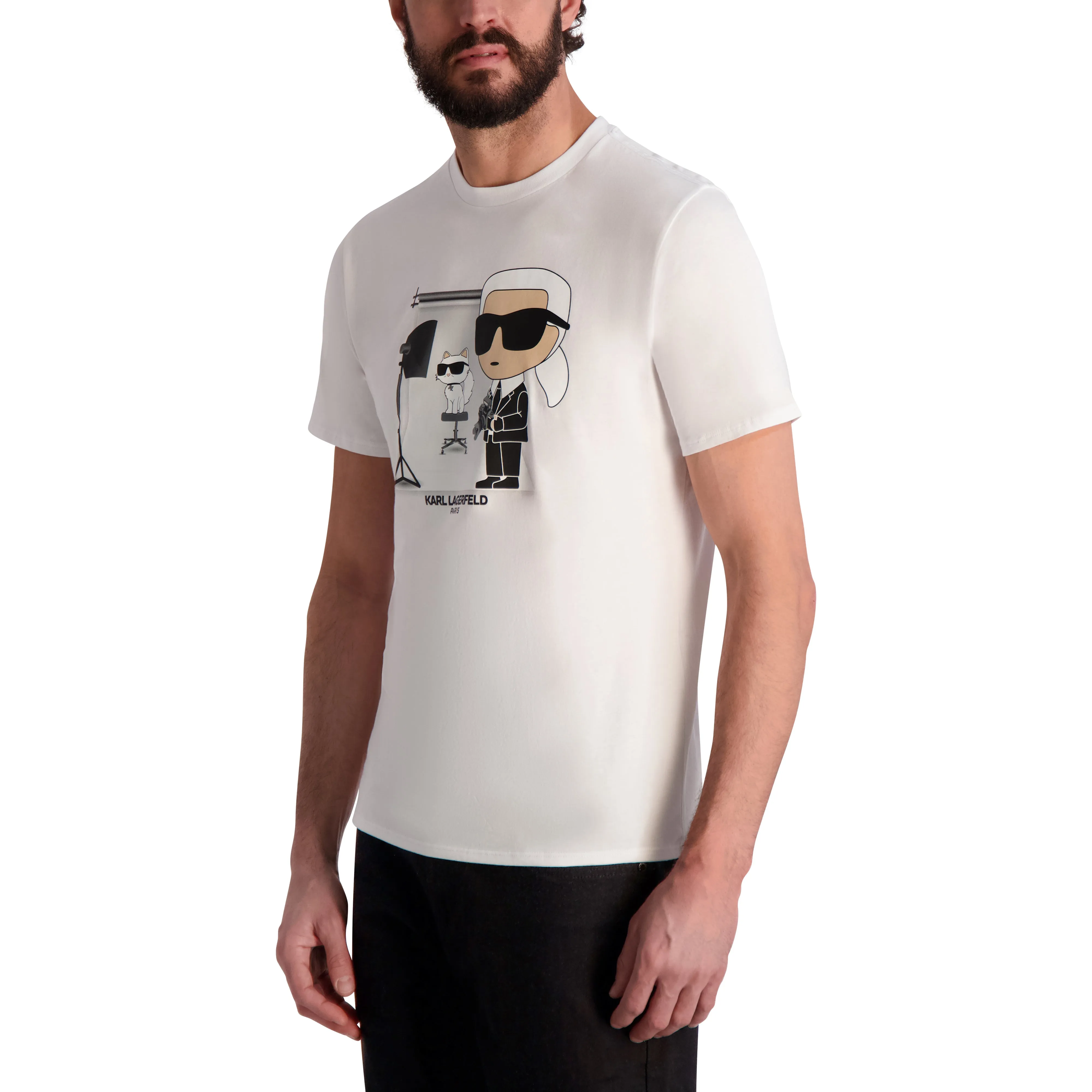 KARL & CHOUPETTE PHOTO T-SHIRT sold by Karl Lagerfeld Paris product image thumbnail 3