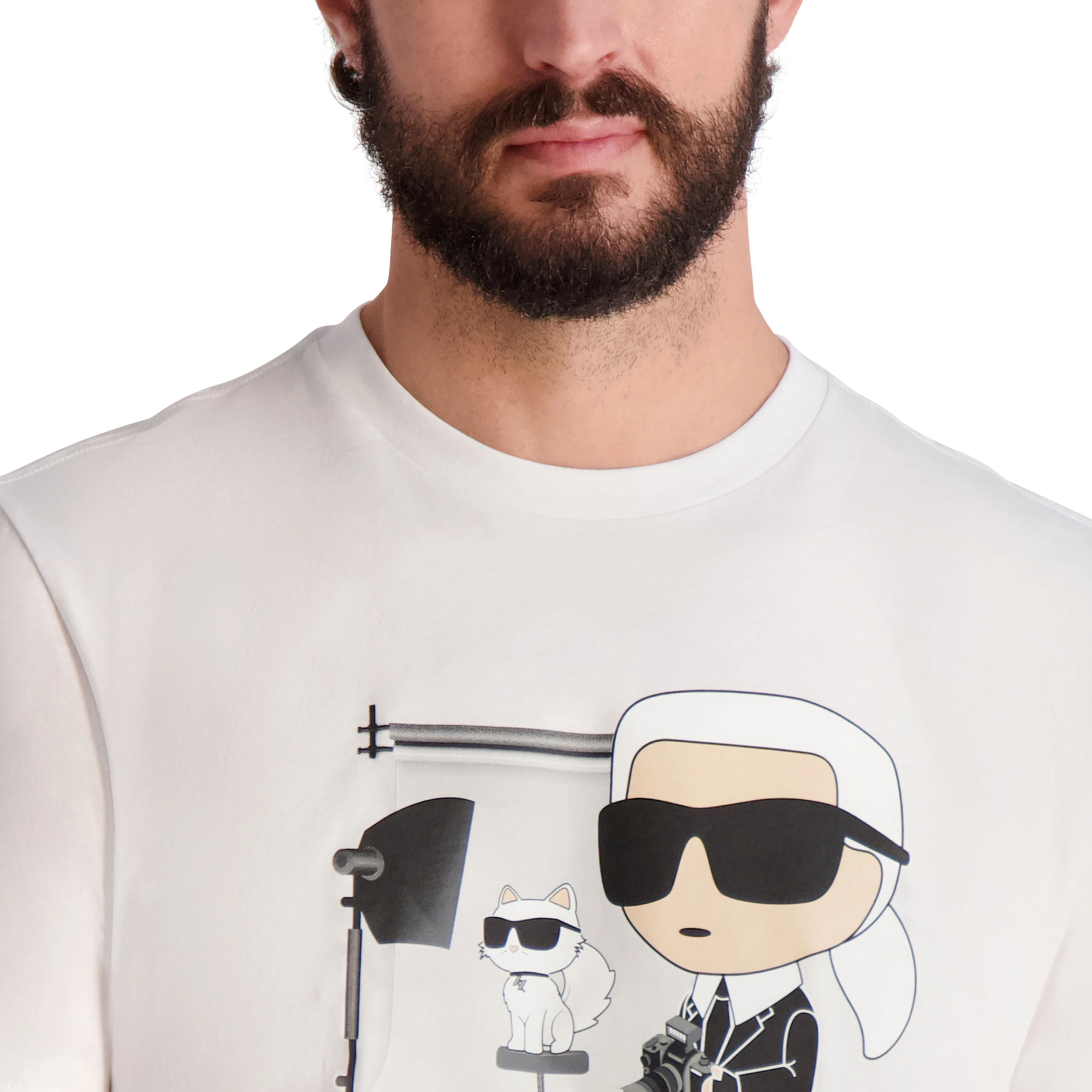 KARL & CHOUPETTE PHOTO T-SHIRT sold by Karl Lagerfeld Paris product image thumbnail 5