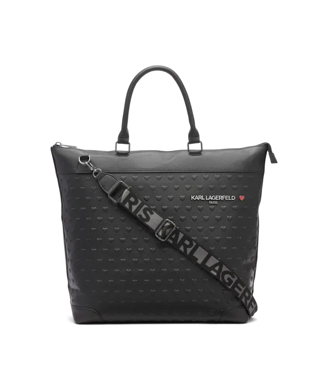 【在庫有即発】Karl Lagerfeld CANNES CANVAS TOTE C'EST LA VIE CANNES CANVAS TOTE | Parallel