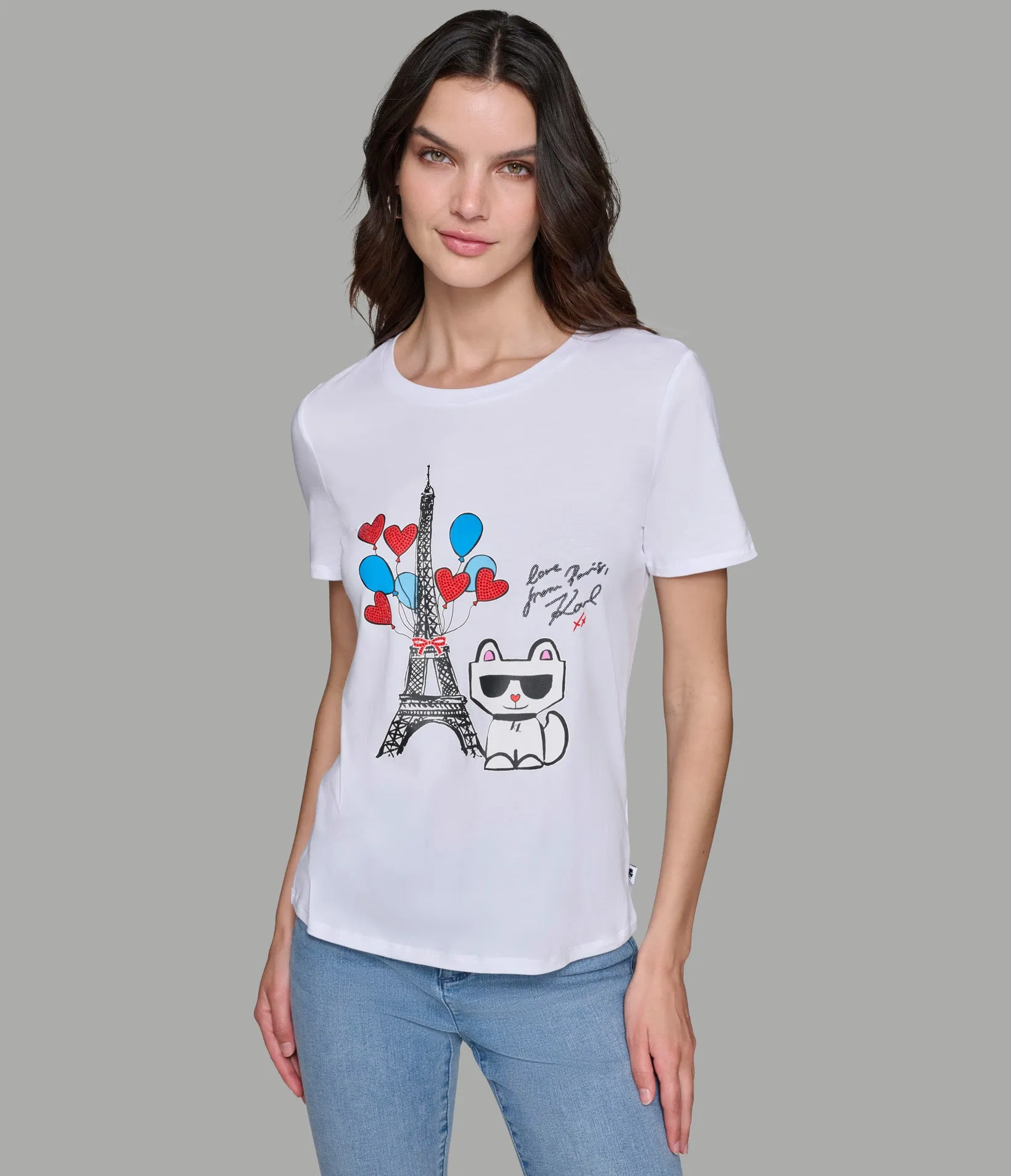 BONJOUR CHOUPETTE TEE sold by Karl Lagerfeld Paris