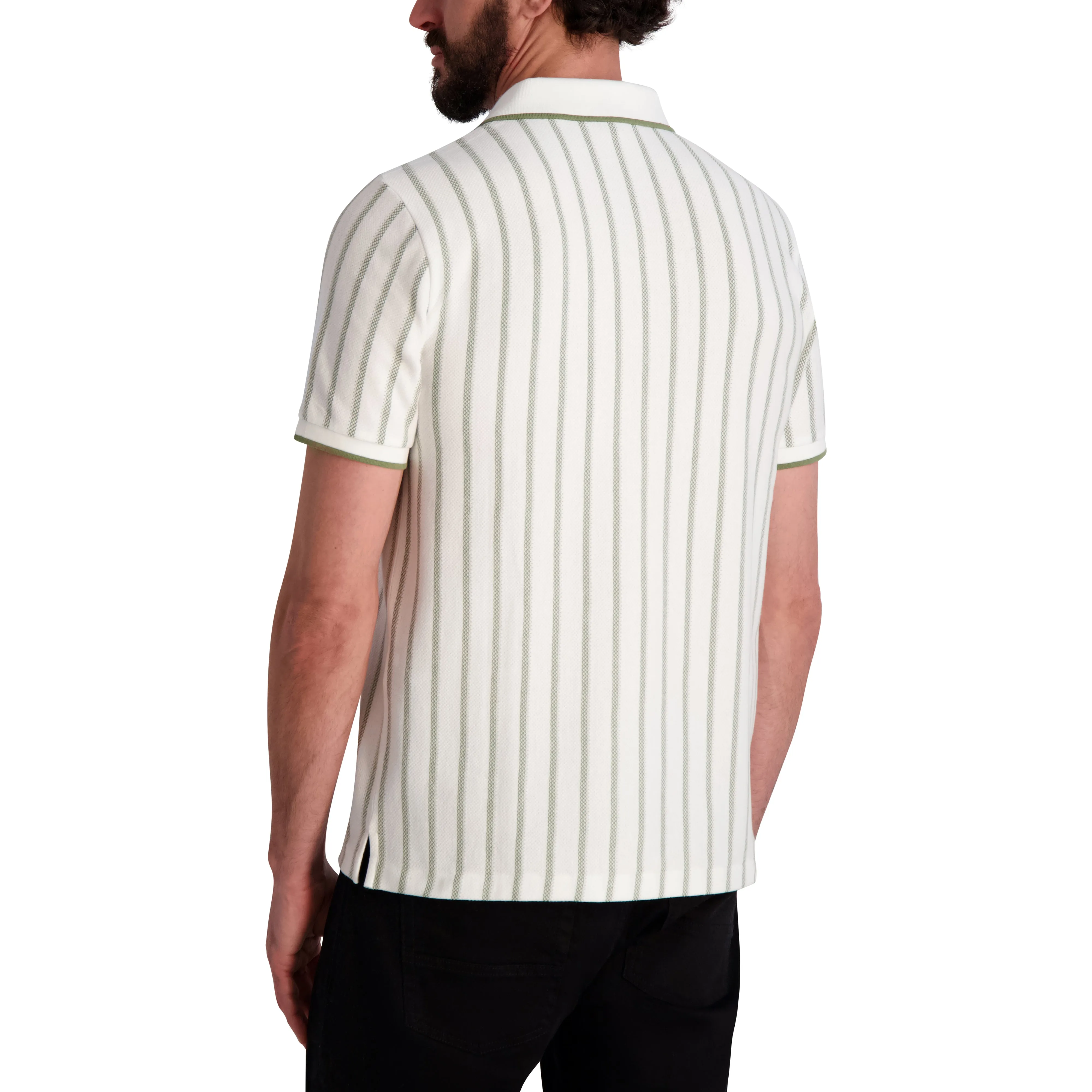 JOHNNY COLLAR STRIPED POLO WITH SIGNATURE sold by Karl Lagerfeld Paris product image thumbnail 2