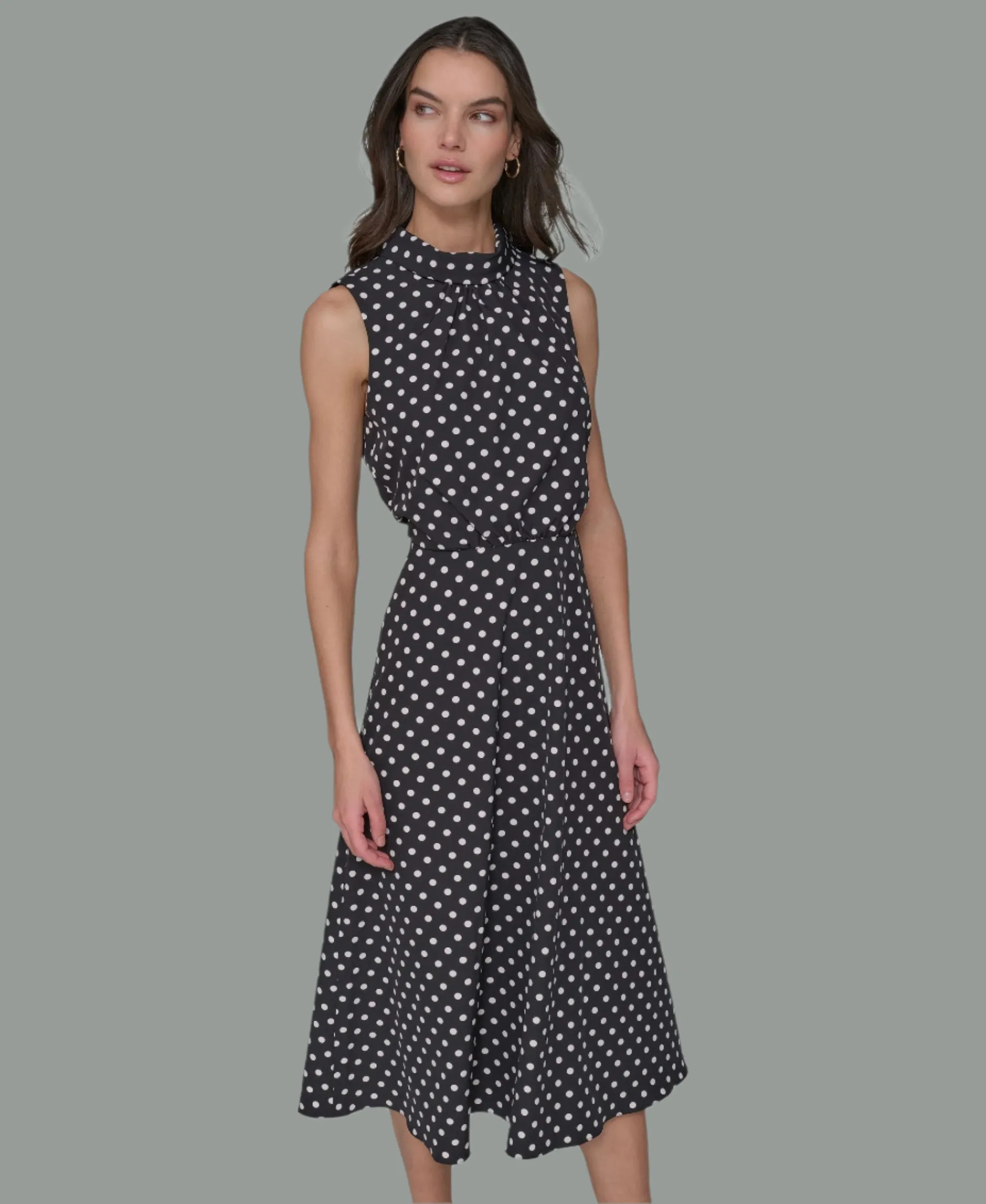 PRINTED EVERYDAY STRETCH ROLL COLLAR MIDI sold by Karl Lagerfeld Paris product image thumbnail 4