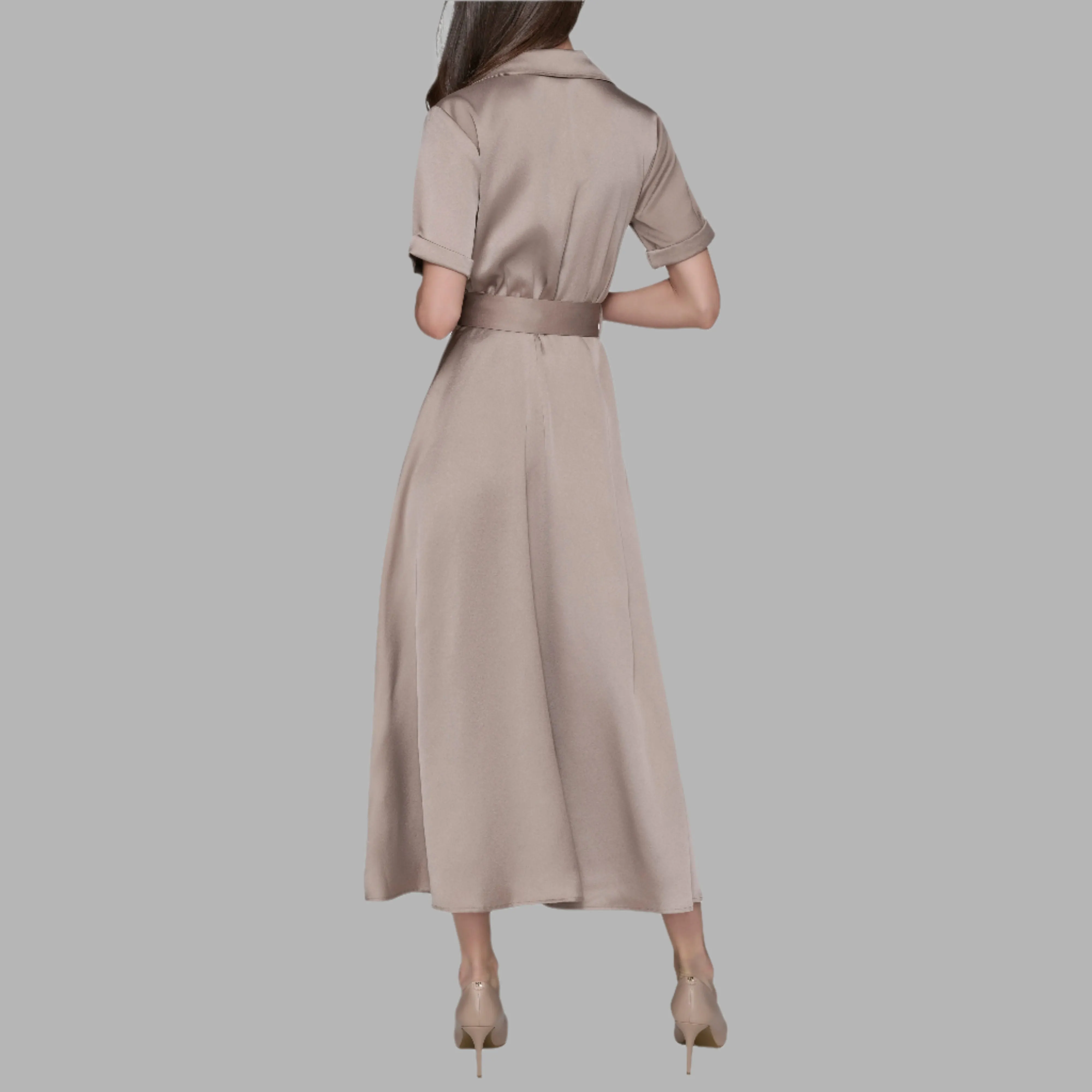BELTED MAXI SHIRT DRESS sold by Karl Lagerfeld Paris product image thumbnail 2