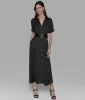 BELTED MAXI SHIRT DRESS sold by Karl Lagerfeld Paris