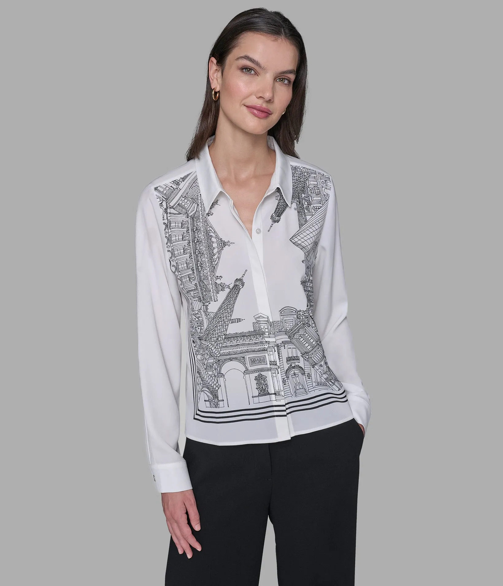 PARIS SCENE SOFT BLOUSE sold by Karl Lagerfeld Paris
