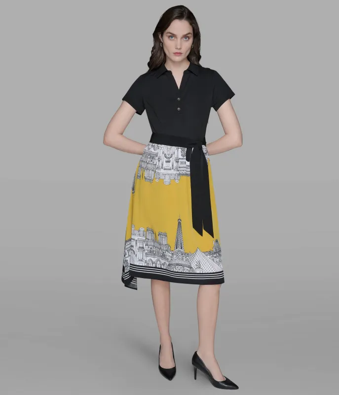 PARIS SCENE SHIRT DRESS sold by Karl Lagerfeld Paris