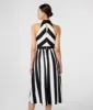 STRIPED HALTER MIDI DRESS sold by Karl Lagerfeld Paris