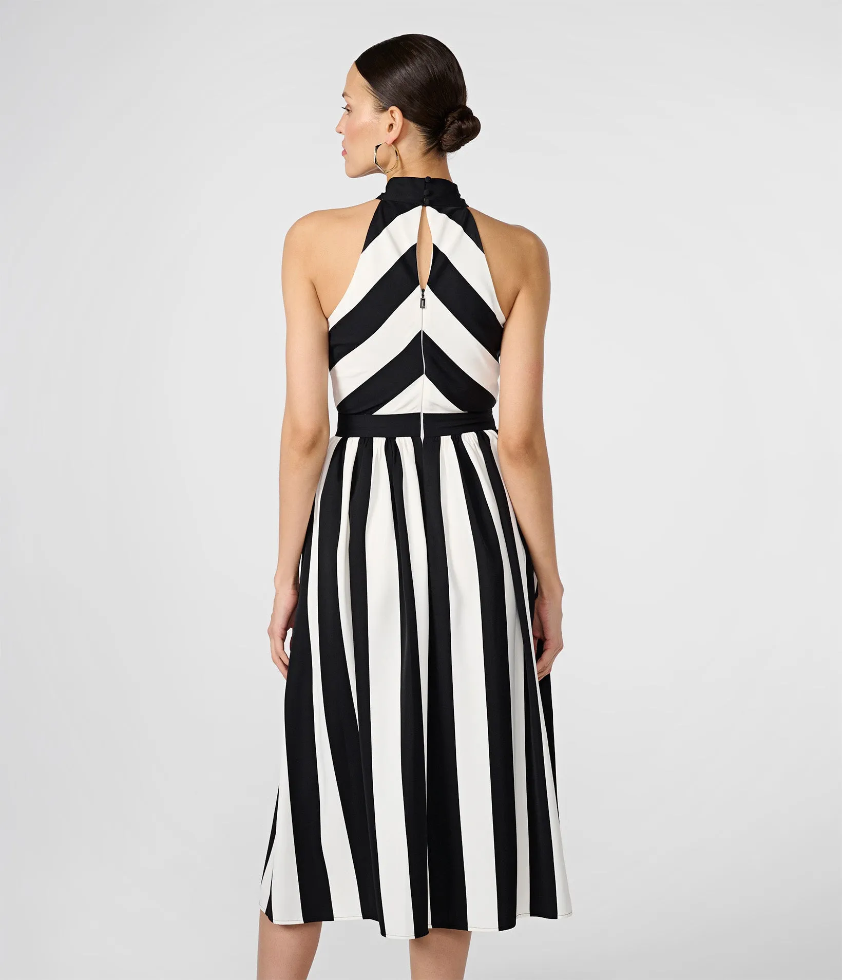STRIPED HALTER MIDI DRESS sold by Karl Lagerfeld Paris product image thumbnail 2