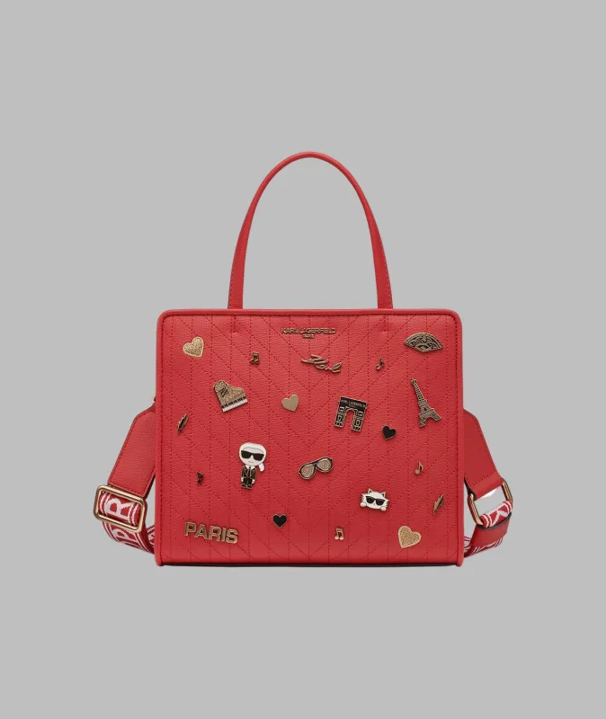 MAYBELLE SATCHEL WITH PINS sold by Karl Lagerfeld Paris