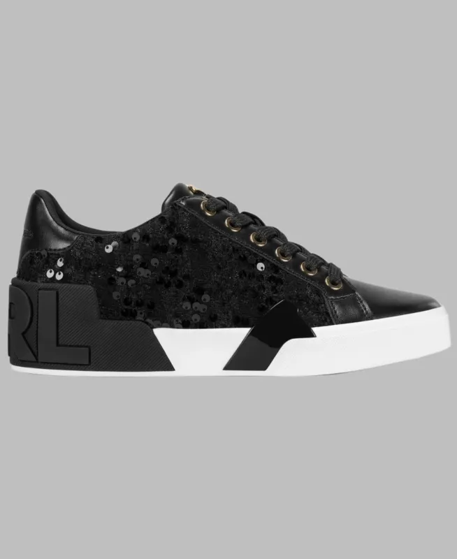 MELORA SEQUIN LACE UP SNEAKER sold by Karl Lagerfeld Paris
