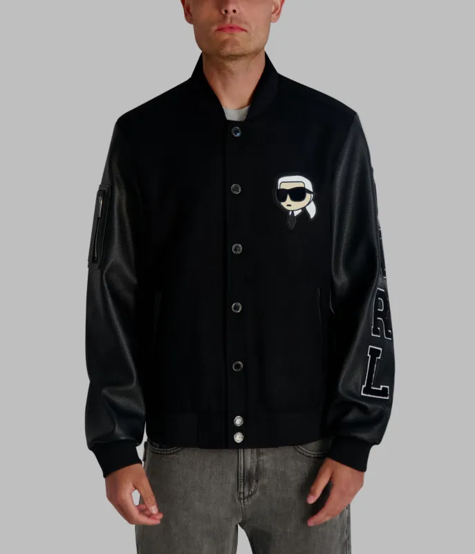 KARL PATCH VARSITY JACKET sold by Karl Lagerfeld Paris
