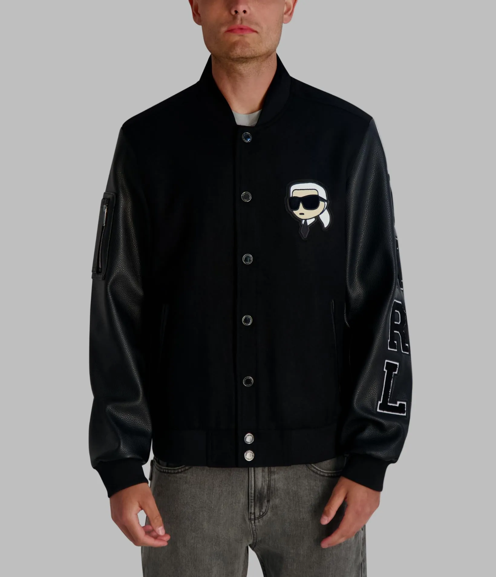 KARL PATCH VARSITY JACKET sold by Karl Lagerfeld Paris