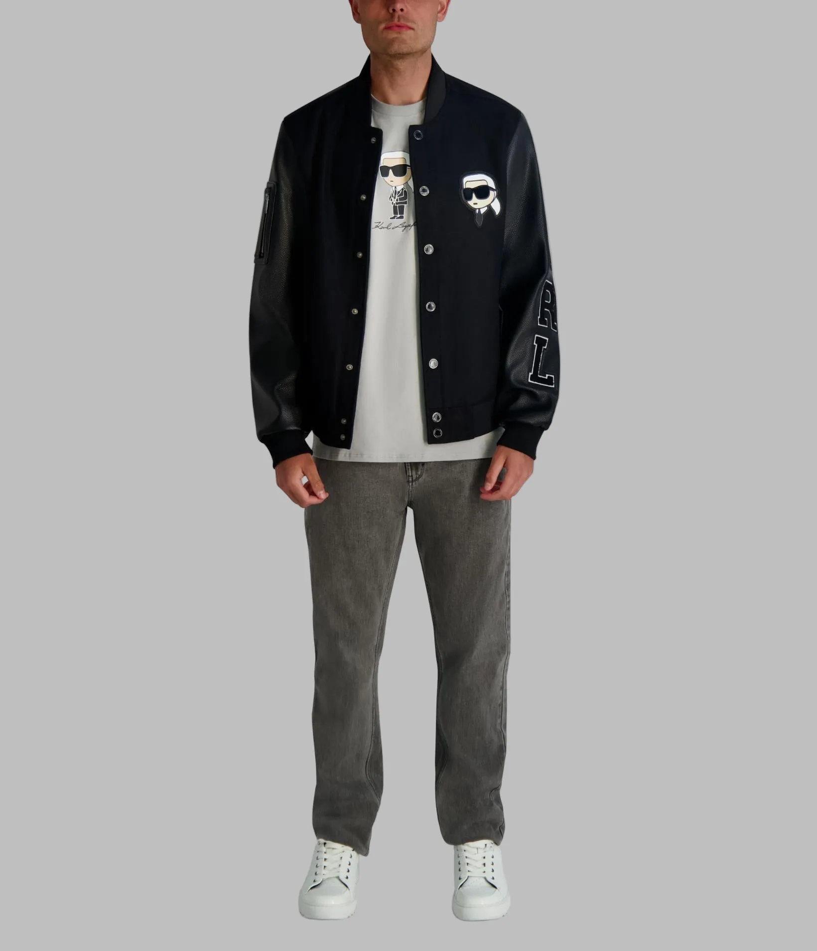KARL PATCH VARSITY JACKET sold by Karl Lagerfeld Paris product image thumbnail 4
