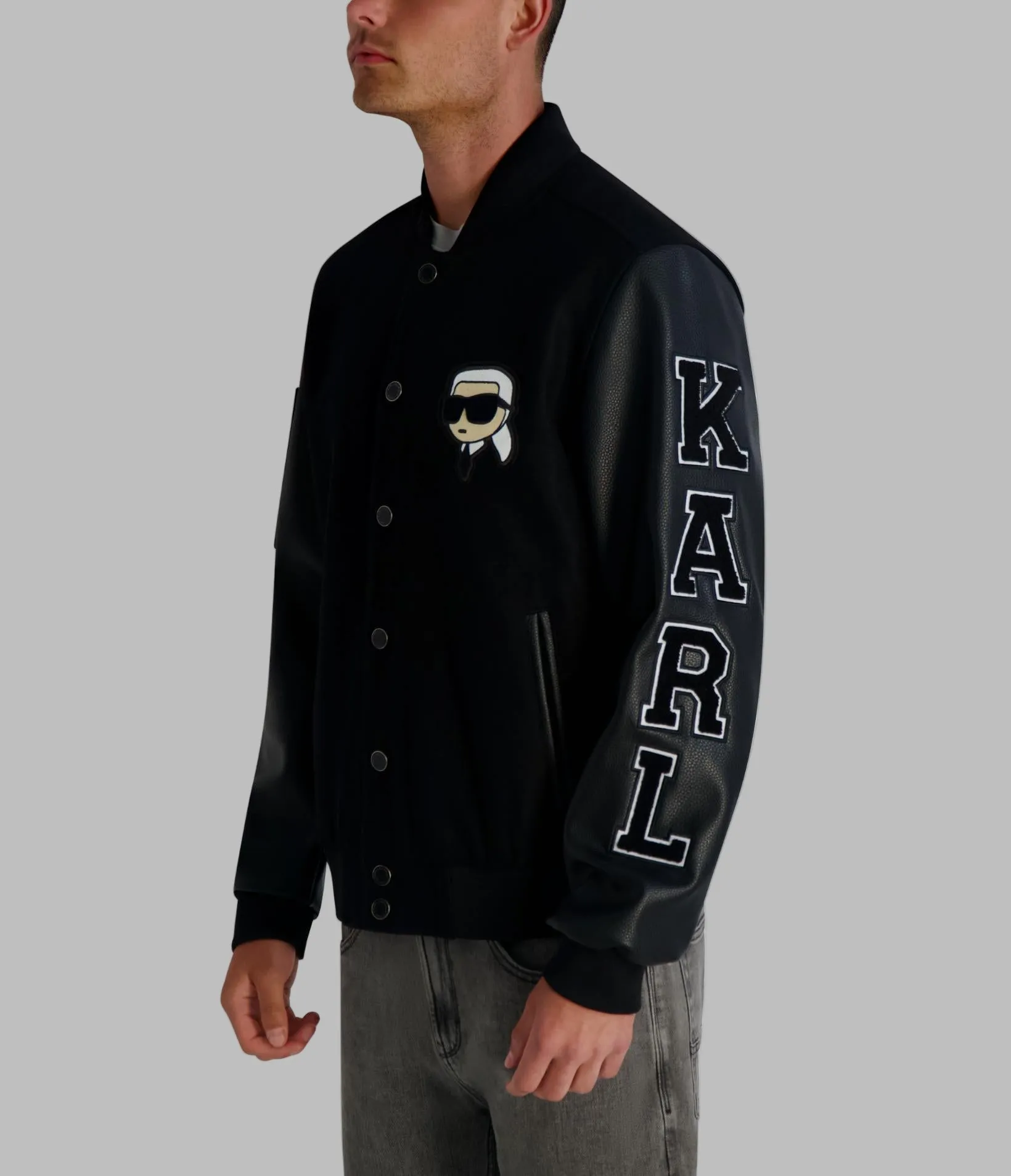 KARL PATCH VARSITY JACKET sold by Karl Lagerfeld Paris product image thumbnail 3