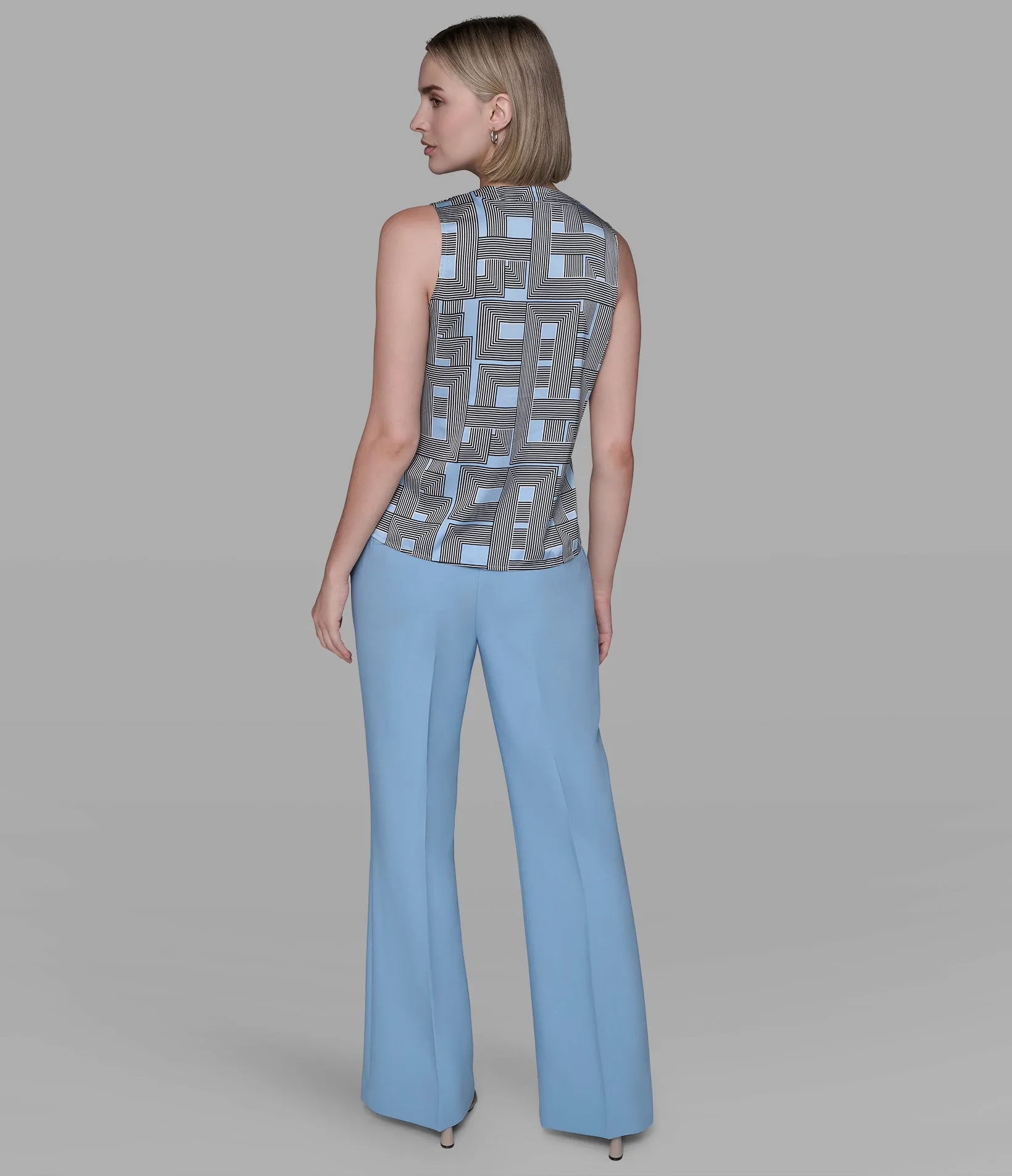 PRINTED CRISS-CROSS TOP sold by Karl Lagerfeld Paris product image thumbnail 2