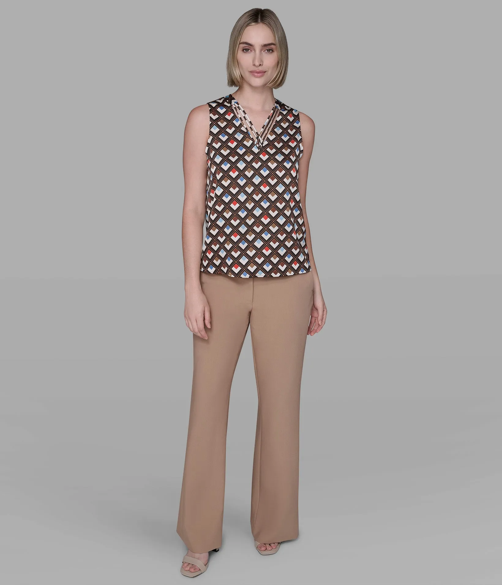 PRINTED CRISS-CROSS TOP sold by Karl Lagerfeld Paris product image thumbnail 3