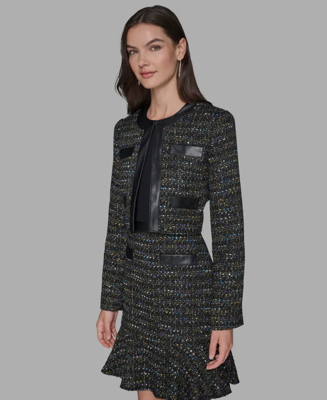 METALLIC BROCADE JACKET sold by Karl Lagerfeld Paris