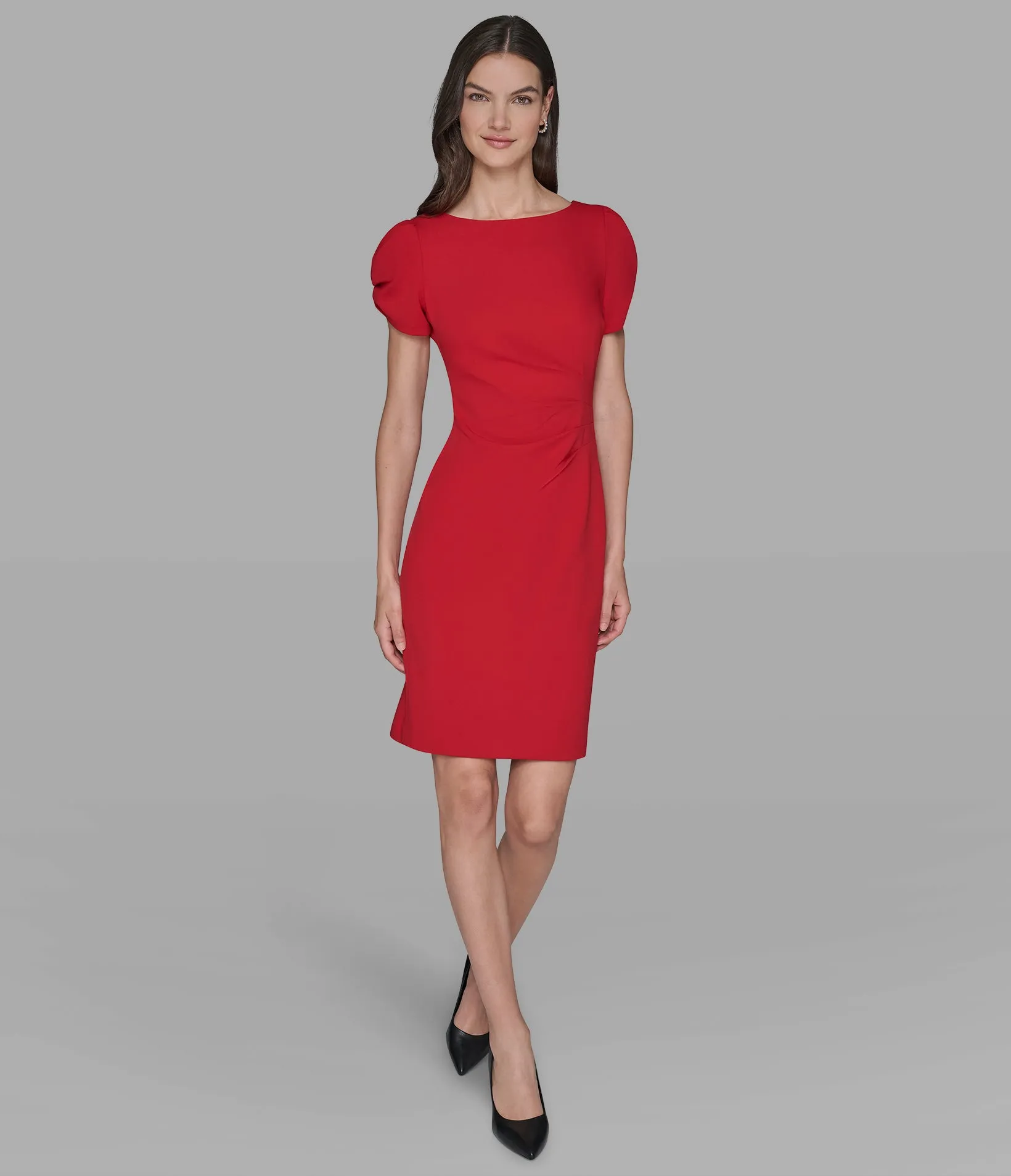 SHEATH DRESS WITH SIDE ROUCHING sold by Karl Lagerfeld Paris product image thumbnail 4