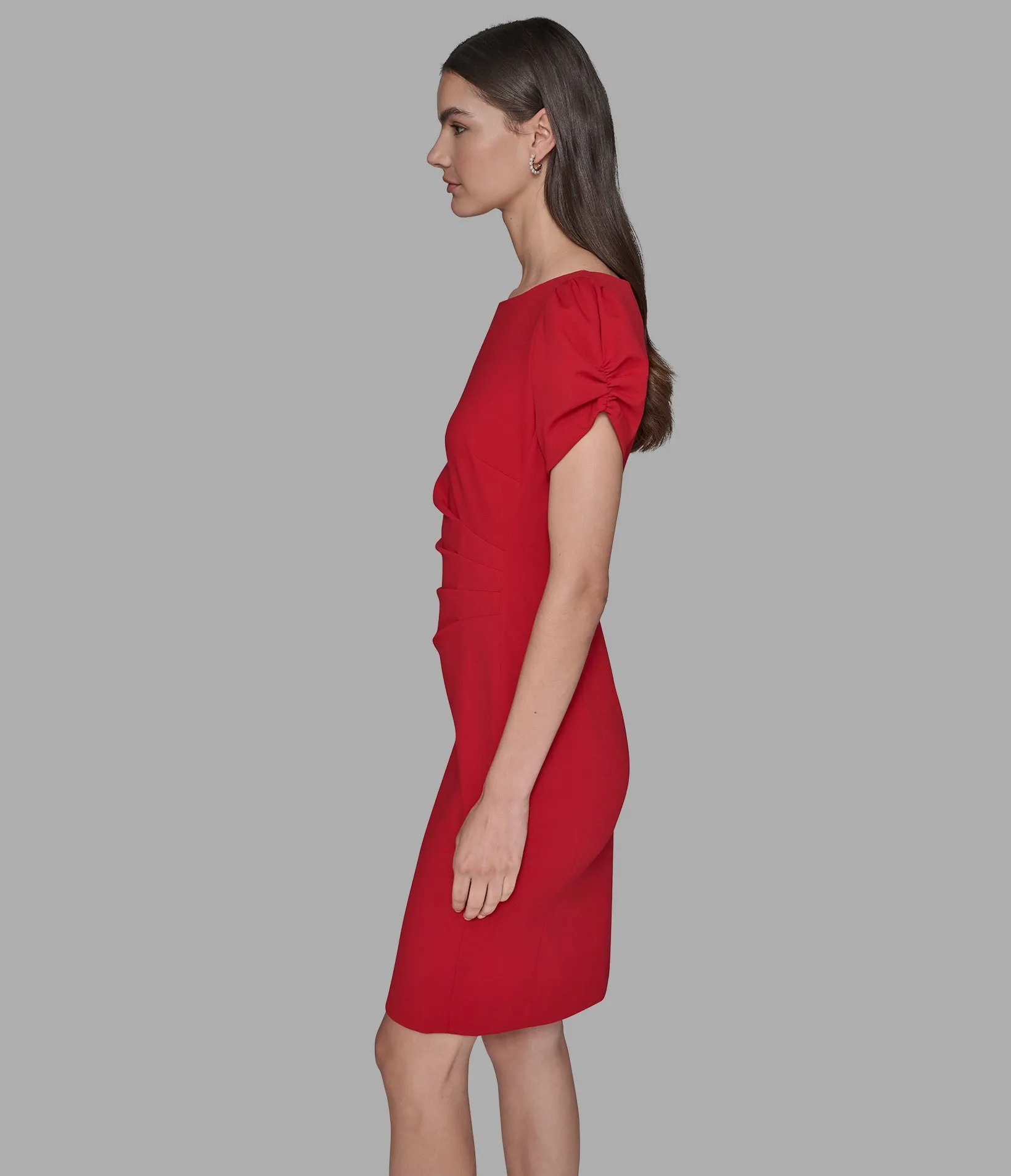 SHEATH DRESS WITH SIDE ROUCHING sold by Karl Lagerfeld Paris product image thumbnail 3