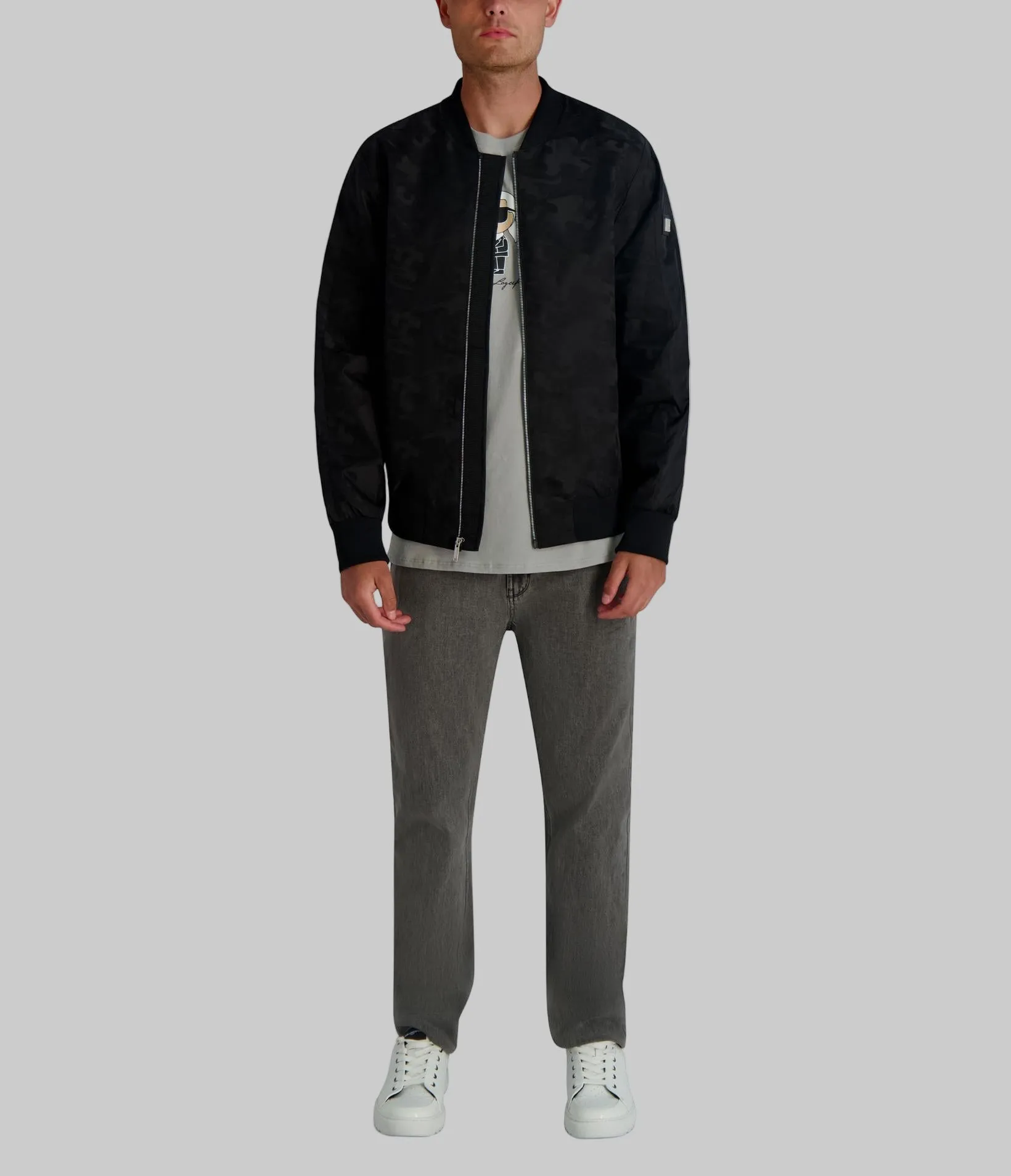 CAMO BOMBER JACKET sold by Karl Lagerfeld Paris product image thumbnail 4