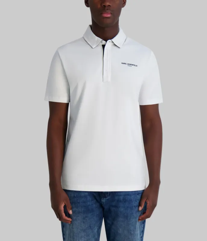 LOGO POLO WITH PLACKET DETAIL sold by Karl Lagerfeld Paris