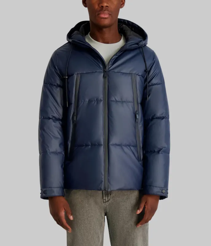 MID WEIGHT HOODED PUFFER WITH POCKETS sold by Karl Lagerfeld Paris