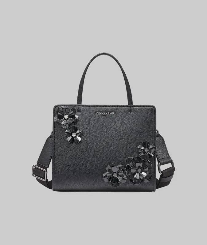 MAYBELLE TOP HANDLE SATCHEL WITH FLOWERS sold by Karl Lagerfeld Paris