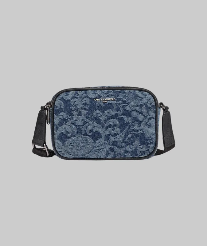 MAYBELLE DENIM CAMERA CROSSBODY sold by Karl Lagerfeld Paris