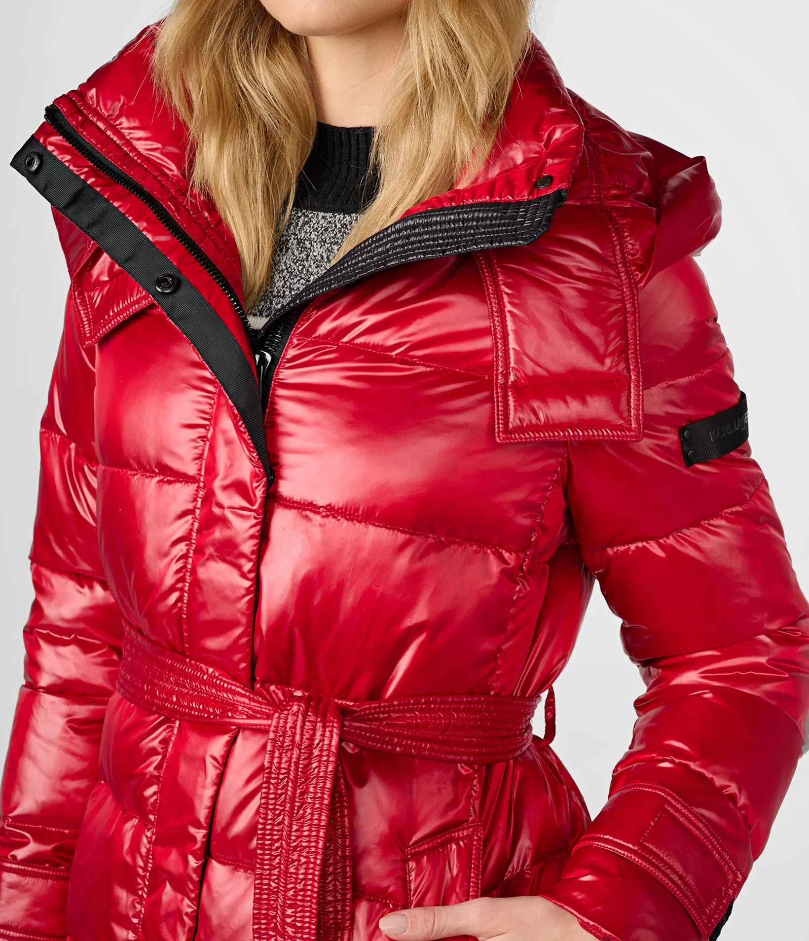 CONTRAST BELTED SHORT PUFFER sold by Karl Lagerfeld Paris product image thumbnail 3