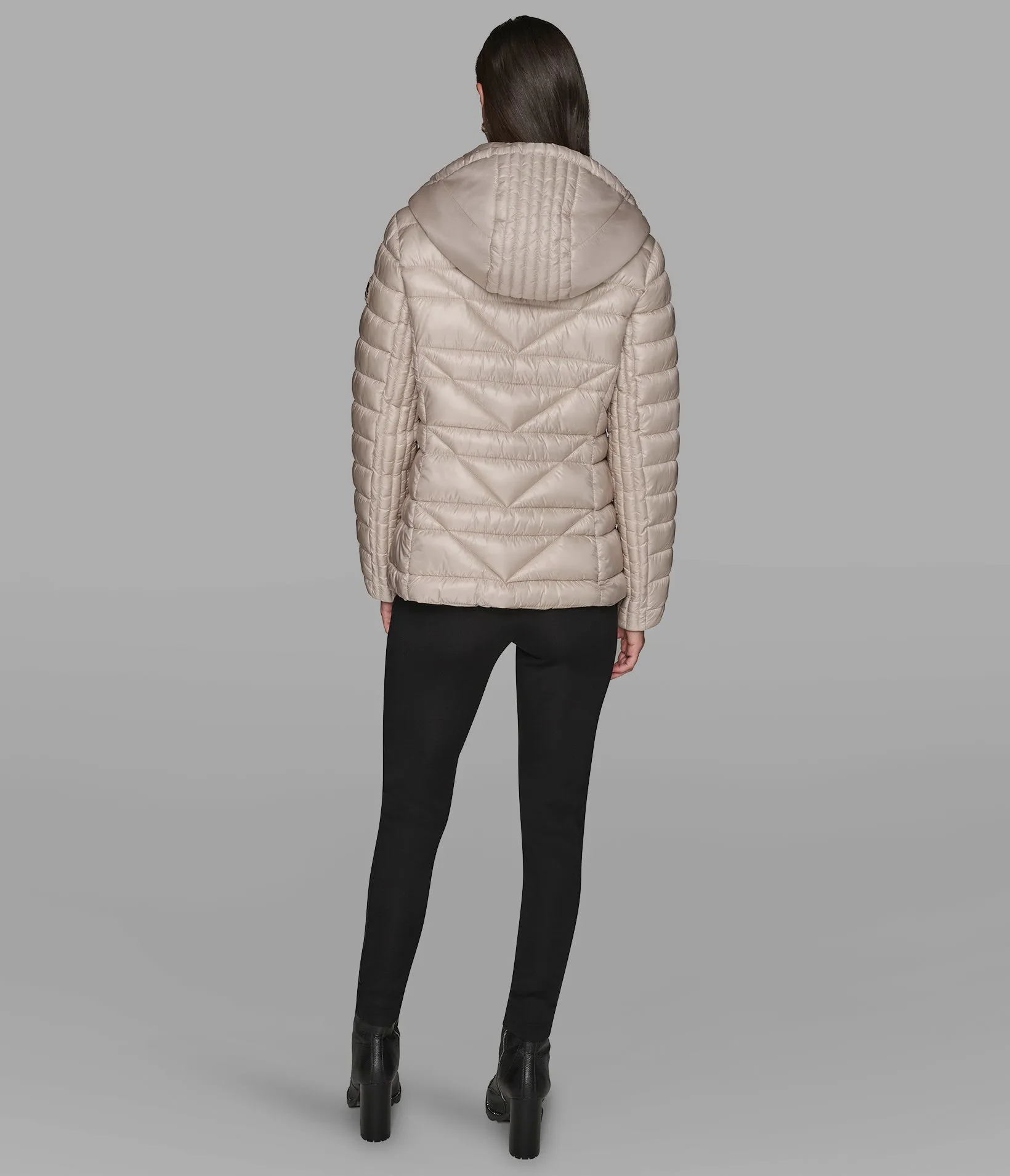 SHORT PUFFER JACKET WITH LOGO sold by Karl Lagerfeld Paris product image thumbnail 2