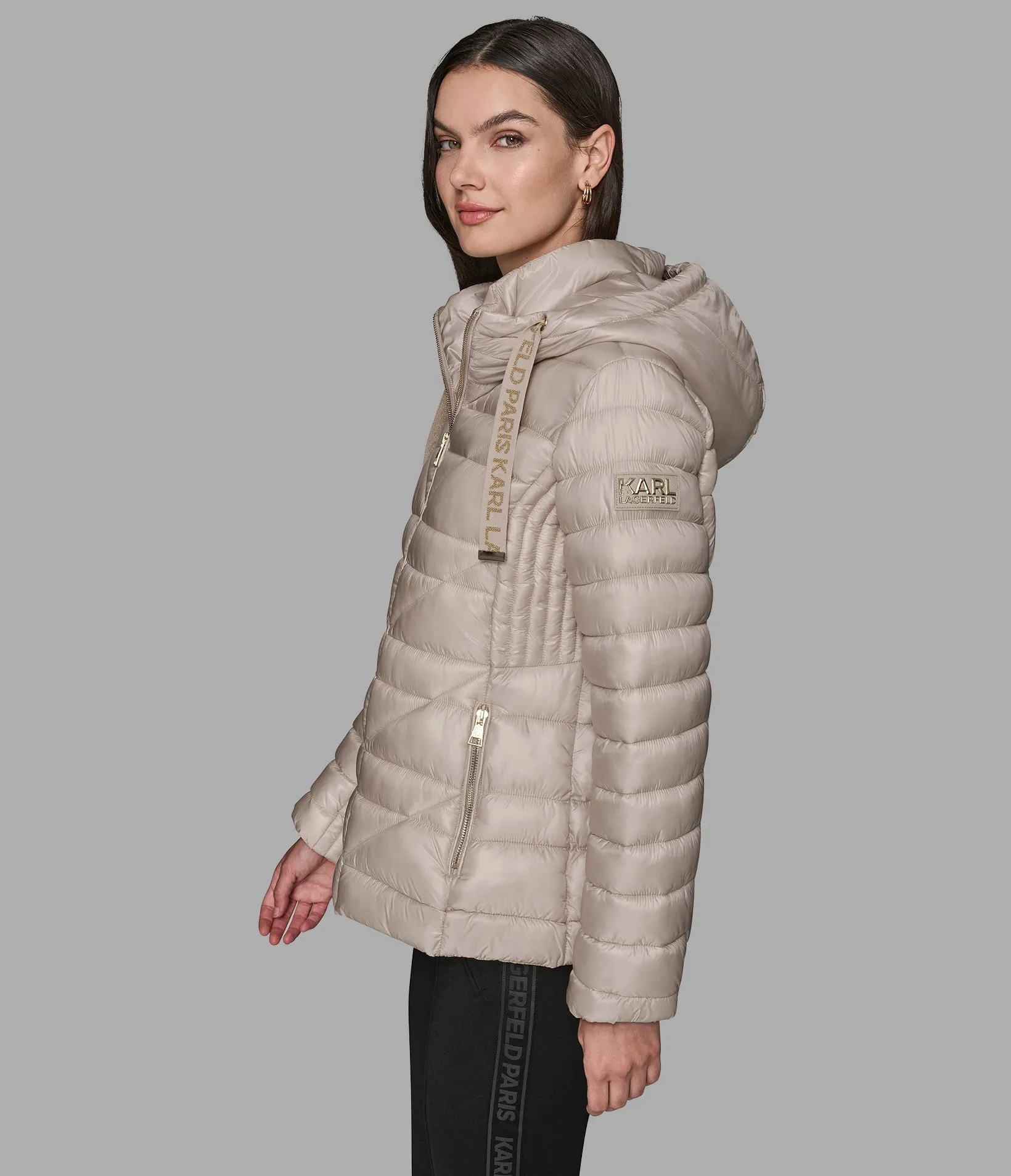 SHORT PUFFER JACKET WITH LOGO sold by Karl Lagerfeld Paris product image thumbnail 4