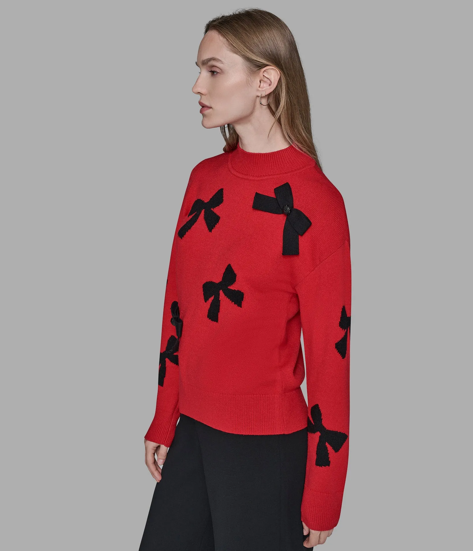3D BOW SWEATER sold by Karl Lagerfeld Paris product image thumbnail 3