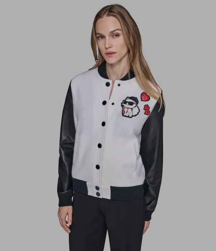 CHOUPETTE VARSITY JACKET sold by Karl Lagerfeld Paris