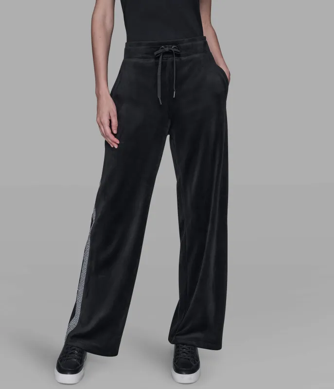 CO-ORD VELOUR RHINESTONE JOGGER sold by Karl Lagerfeld Paris