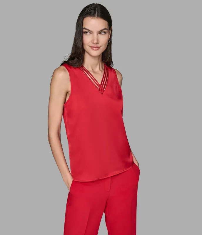 CRISS-CROSS TOP sold by Karl Lagerfeld Paris