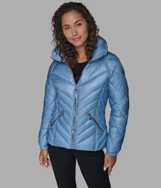 PILLOW COLLAR PUFFER JACKET sold by Karl Lagerfeld Paris