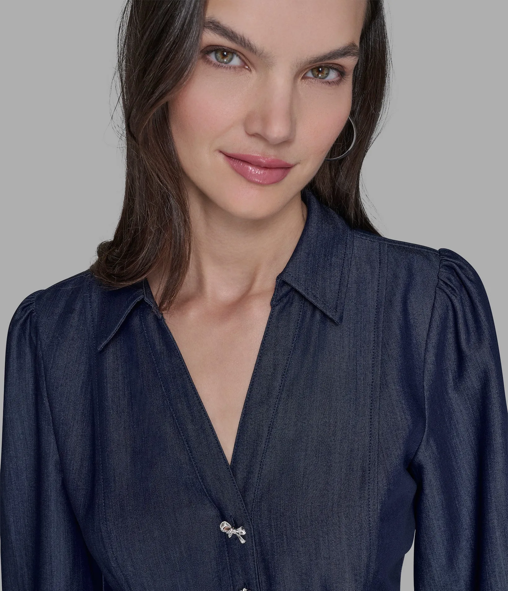 DENIM SHIRT DRESS sold by Karl Lagerfeld Paris product image thumbnail 5