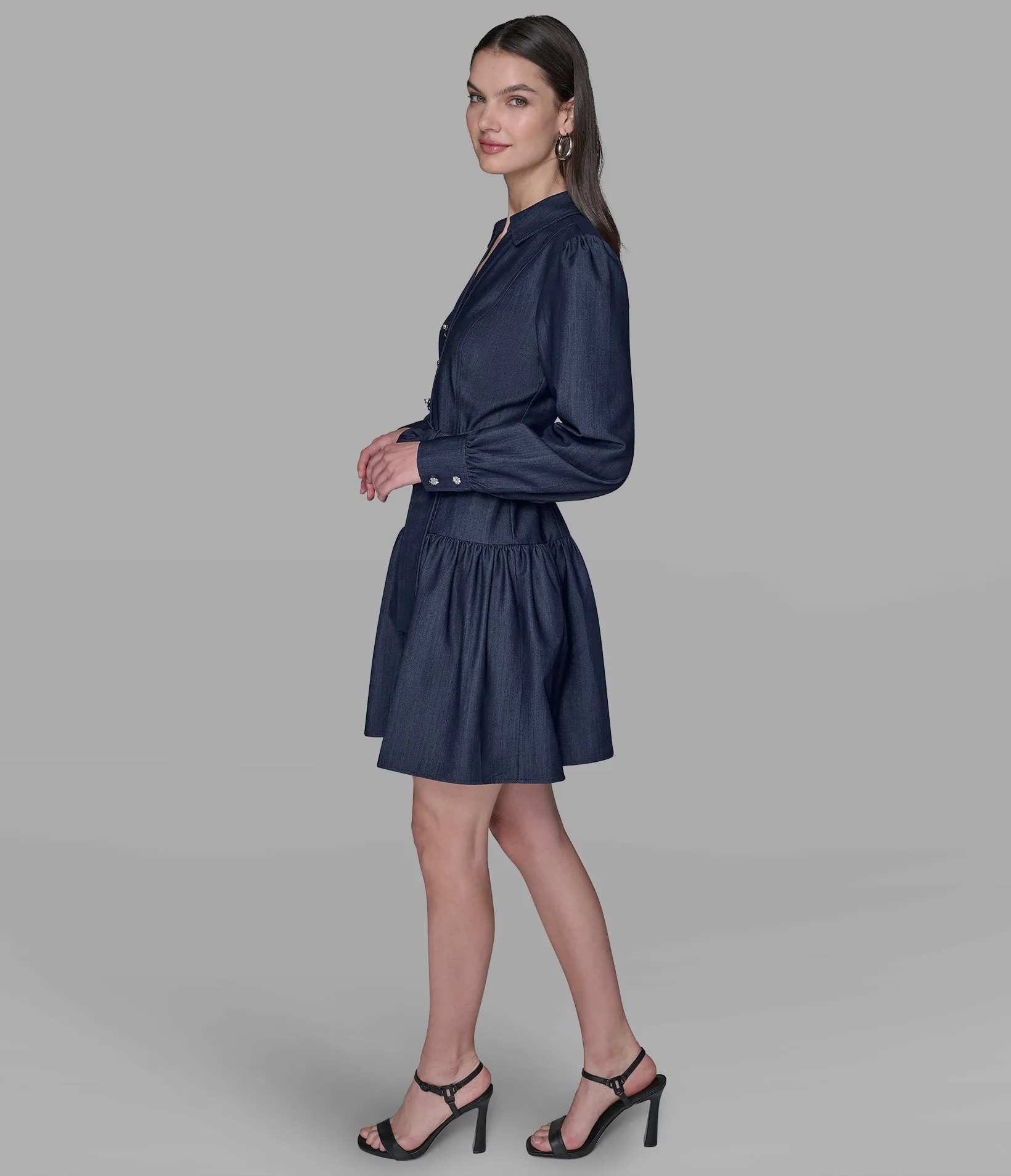 DENIM SHIRT DRESS sold by Karl Lagerfeld Paris product image thumbnail 3