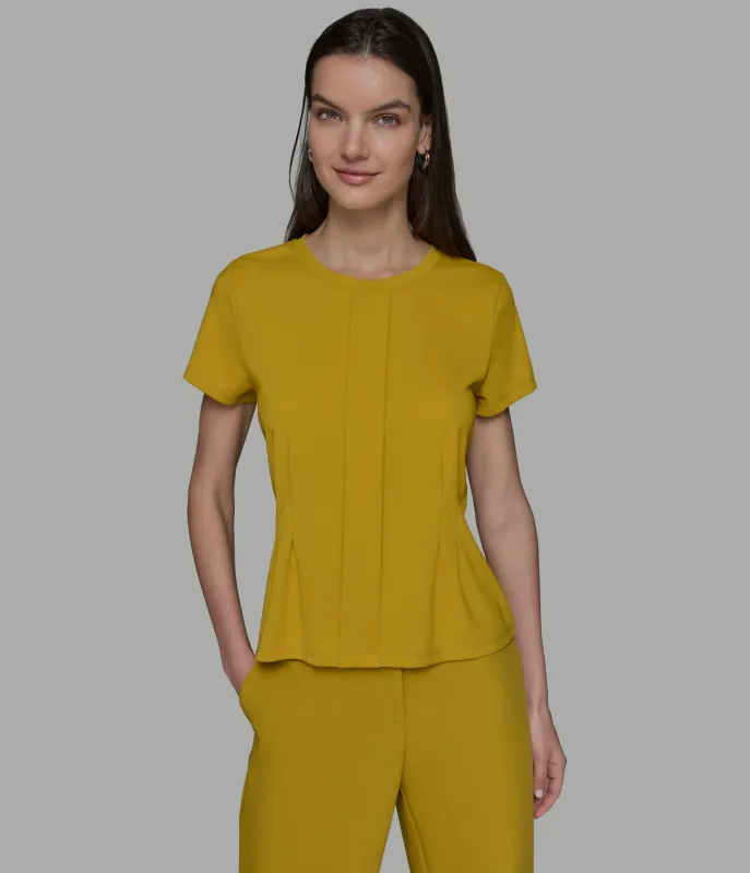 PLEATED KNIT BLOUSE sold by Karl Lagerfeld Paris