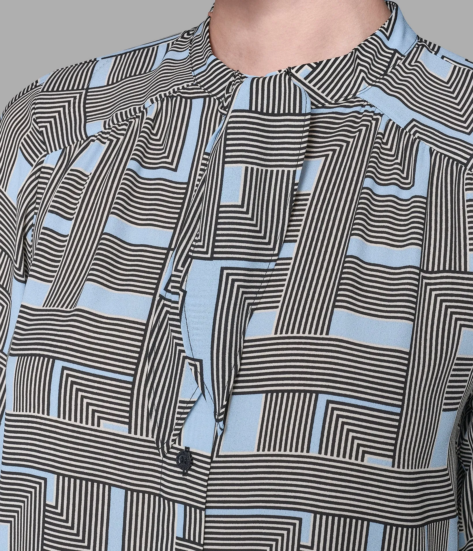 TIE-NECK BLOUSE sold by Karl Lagerfeld Paris product image thumbnail 5